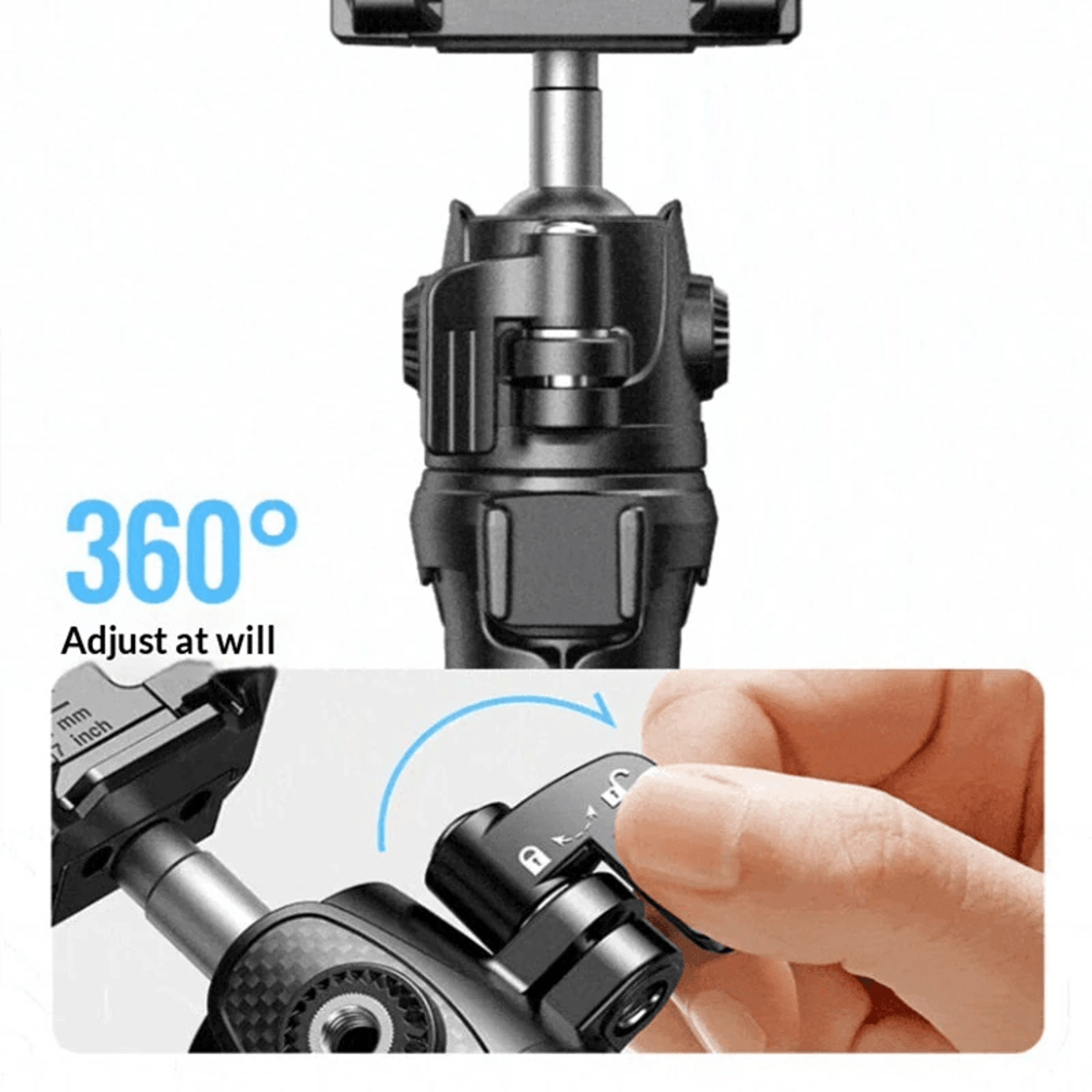 Multifunctional Desktop Tripod Selfie Stick With Screw Mount 3