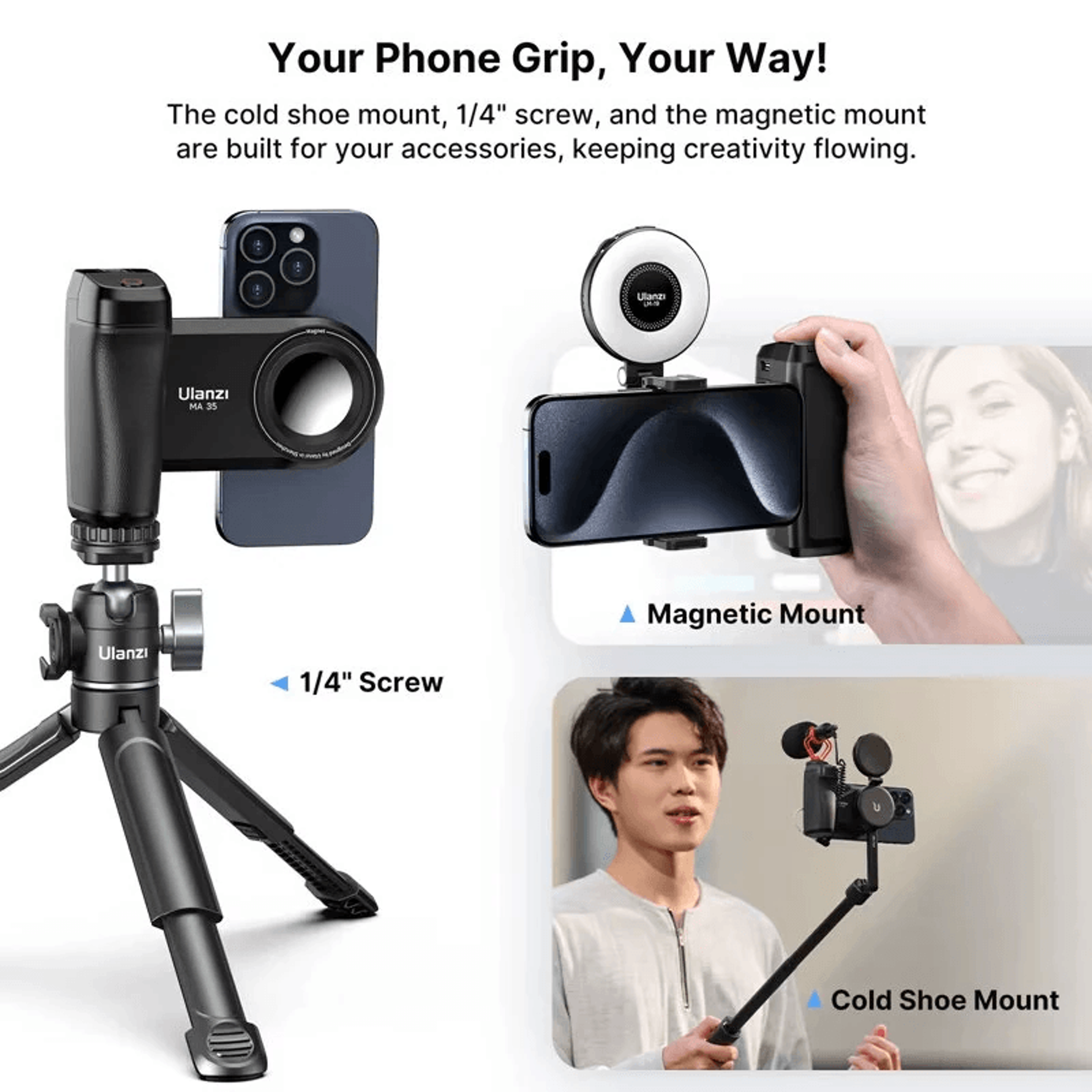 Magnetic Smartphone Camera Shutter Grip With Bluetooth Wireless Control 2