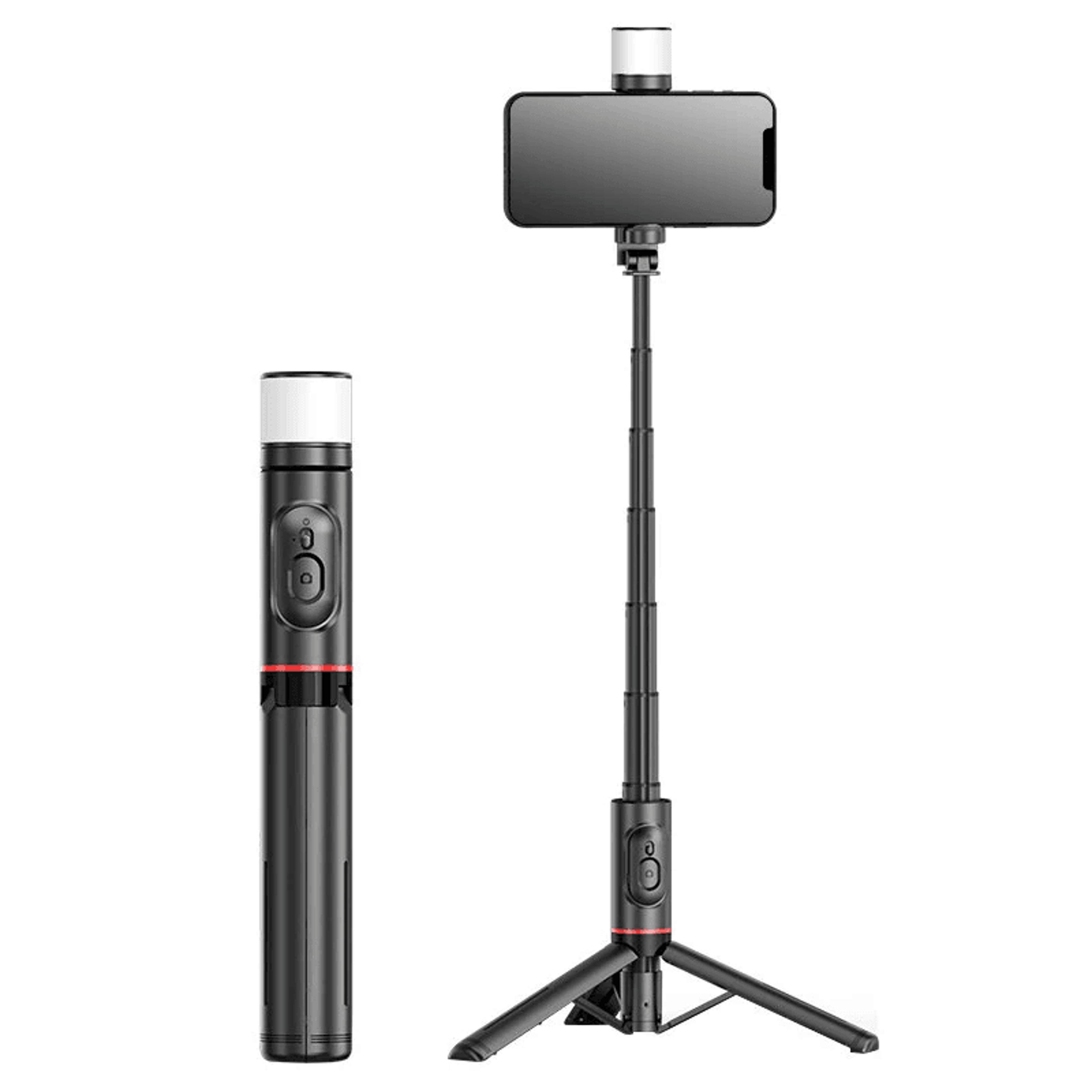 Bluetooth Selfie Stick Tripod With Fill Light And Wireless Remote 0