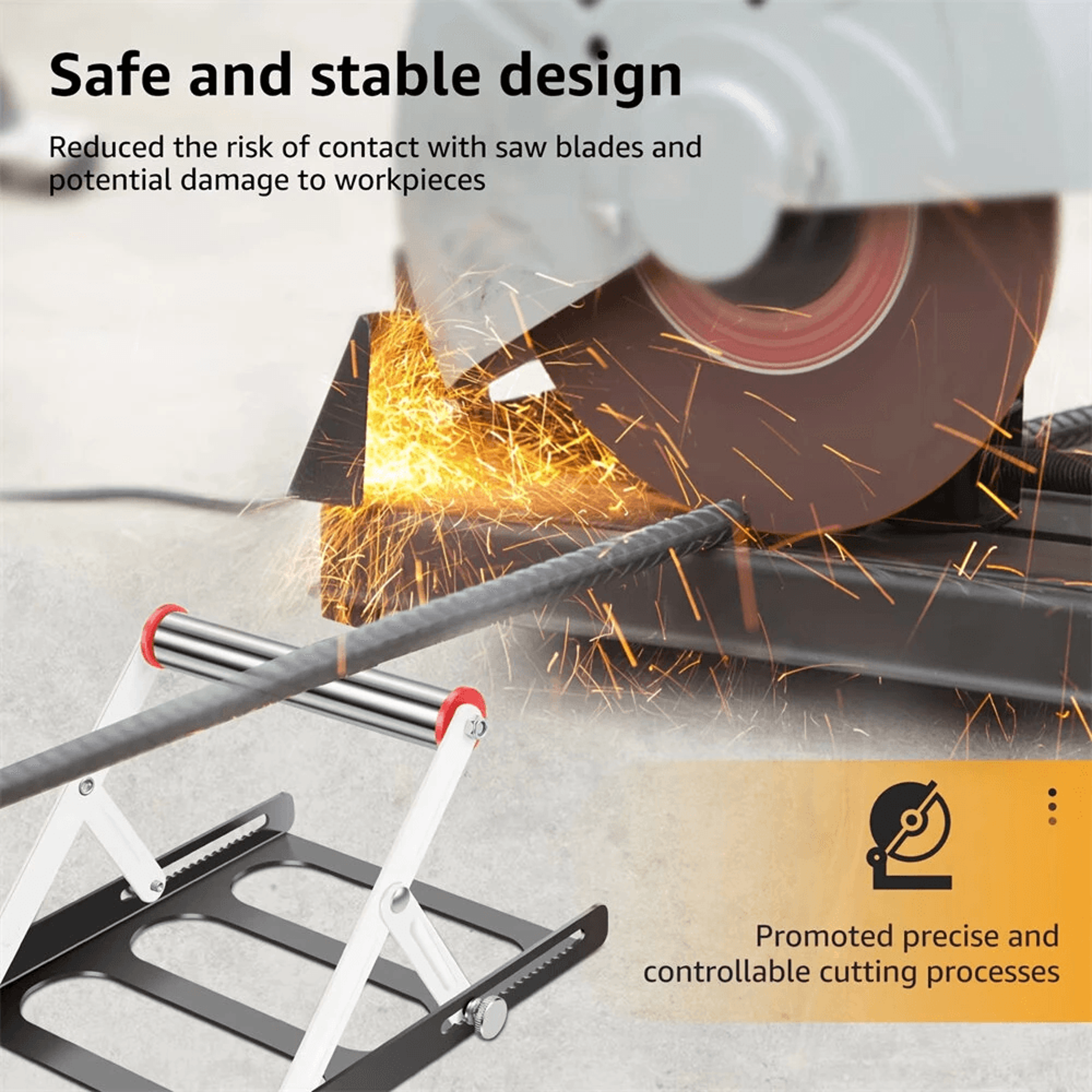 Height Adjustable Cutting Machine Material Rack Support Bracket 3