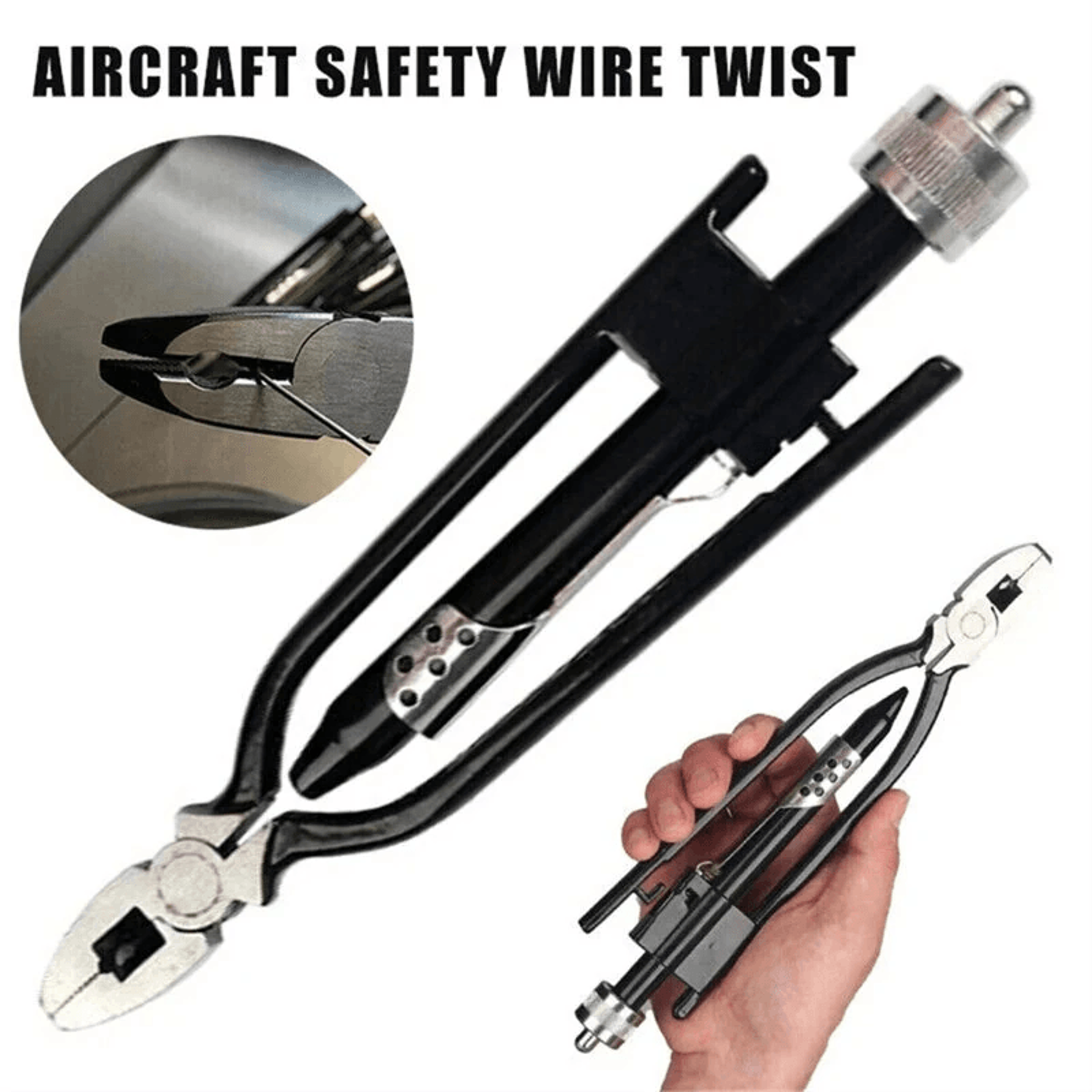 Safety Wire Twisting Pliers With Spring Return 3