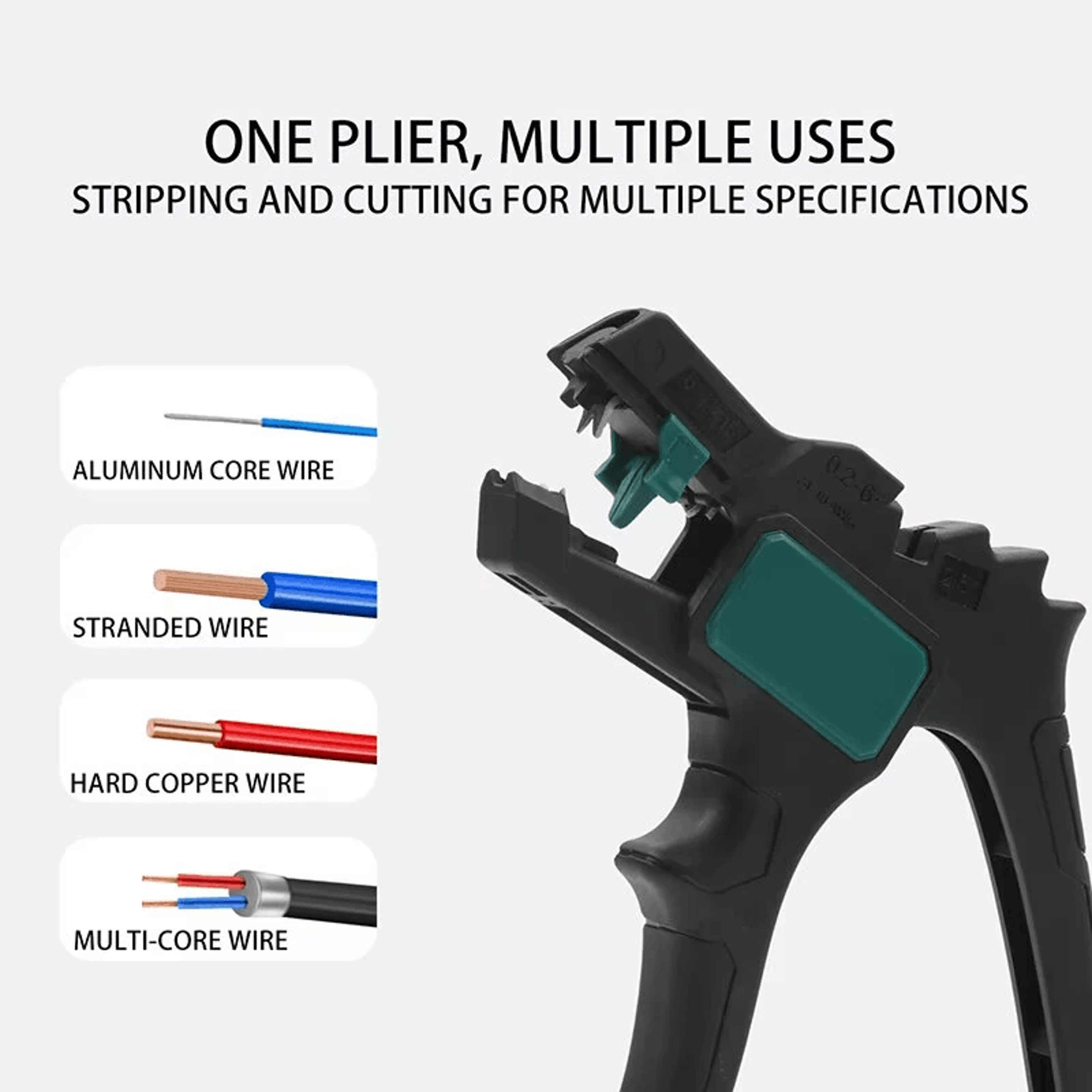 Automatic Wire Stripper Multifunctional Tool With Precision Steel Blades 2