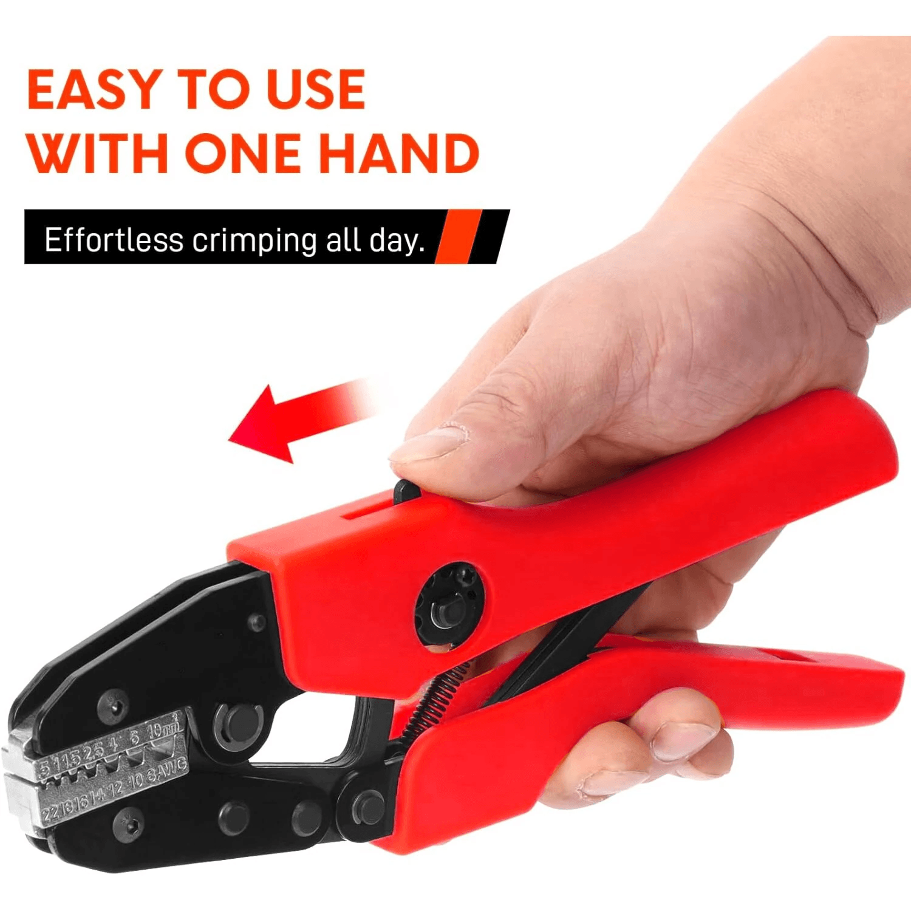 Self Adjusting Crimping Tool AWG Wire End Ferrules Ergonomic Handle 2