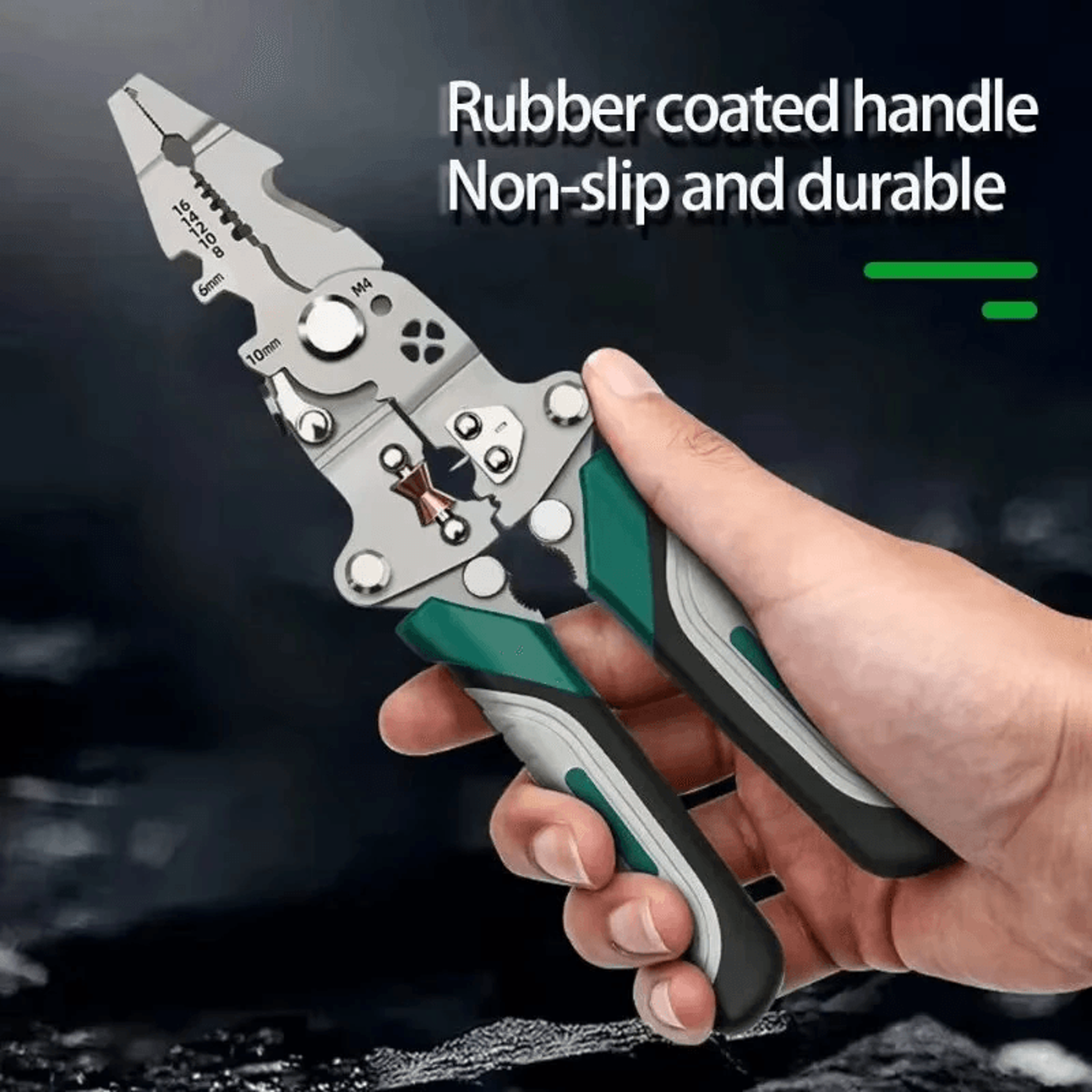 Foldable Wire Stripper Multifunctional Crimping Pliers With Anti Slip Handle 2