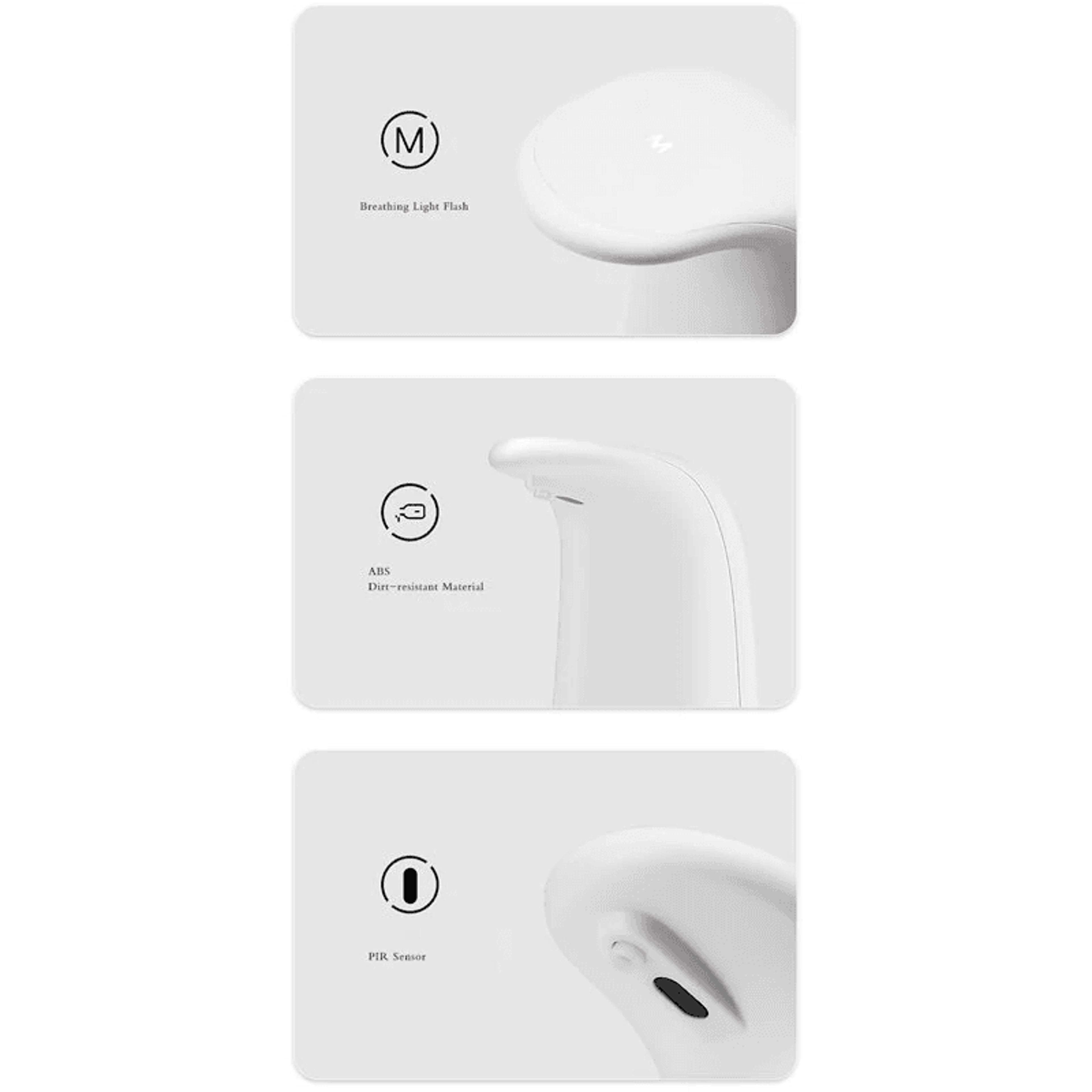 Automatic Soap Dispenser Touchless Infrared Sensor Foaming Hand Washer White 2