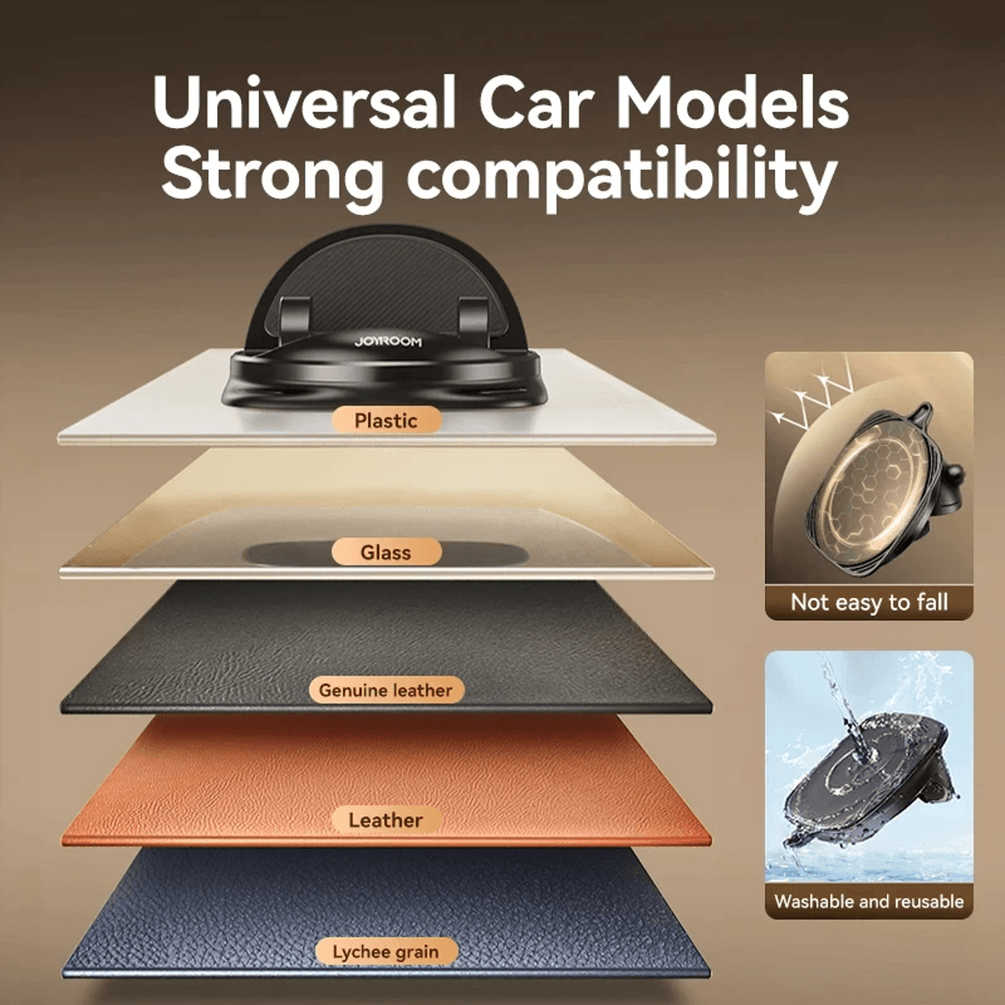 Universal Dashboard Car Phone Holder With Rotation And One Handed Operation 4