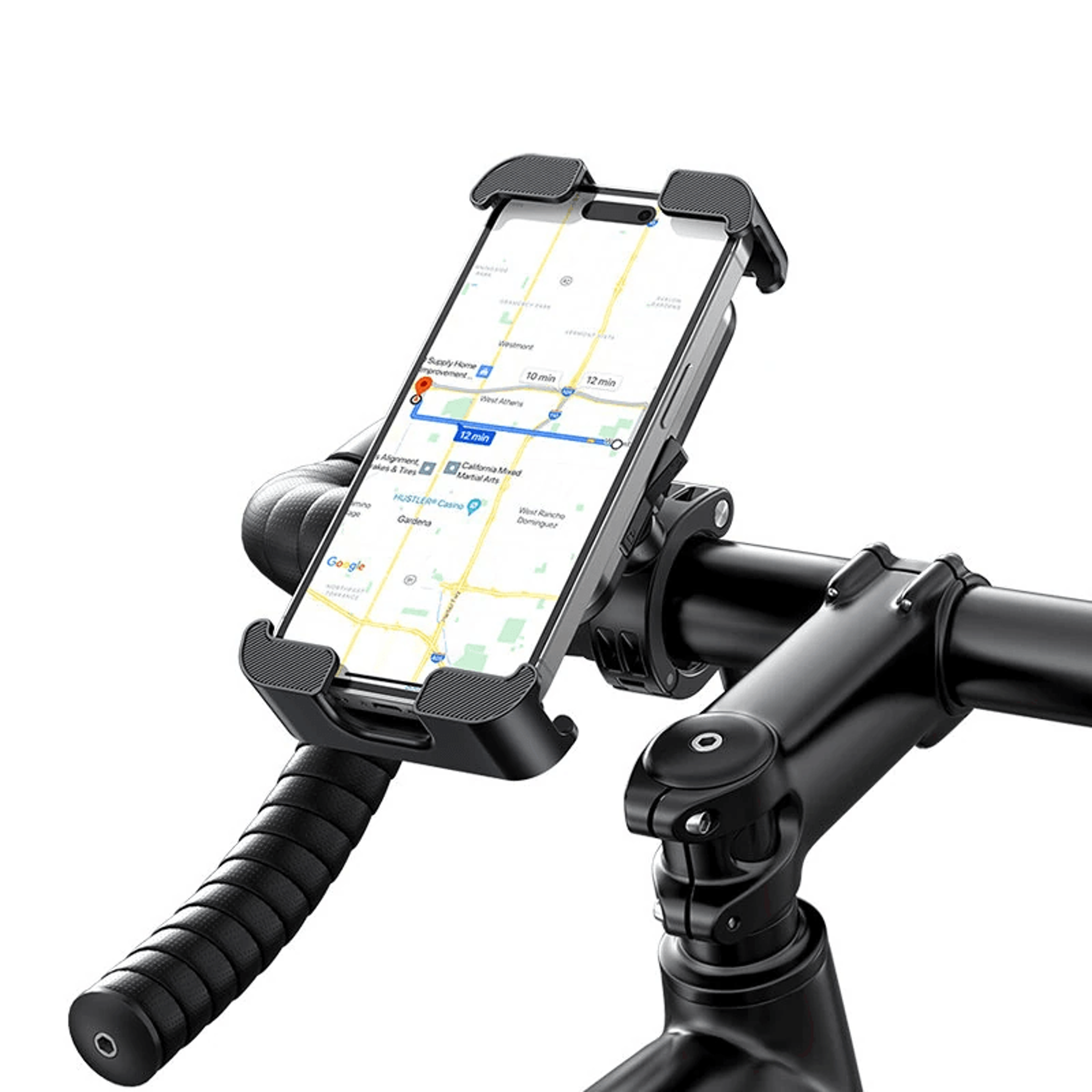Universal Cycling Phone Holder Black Degree Rotating Bicycle Handlebar Mount 1