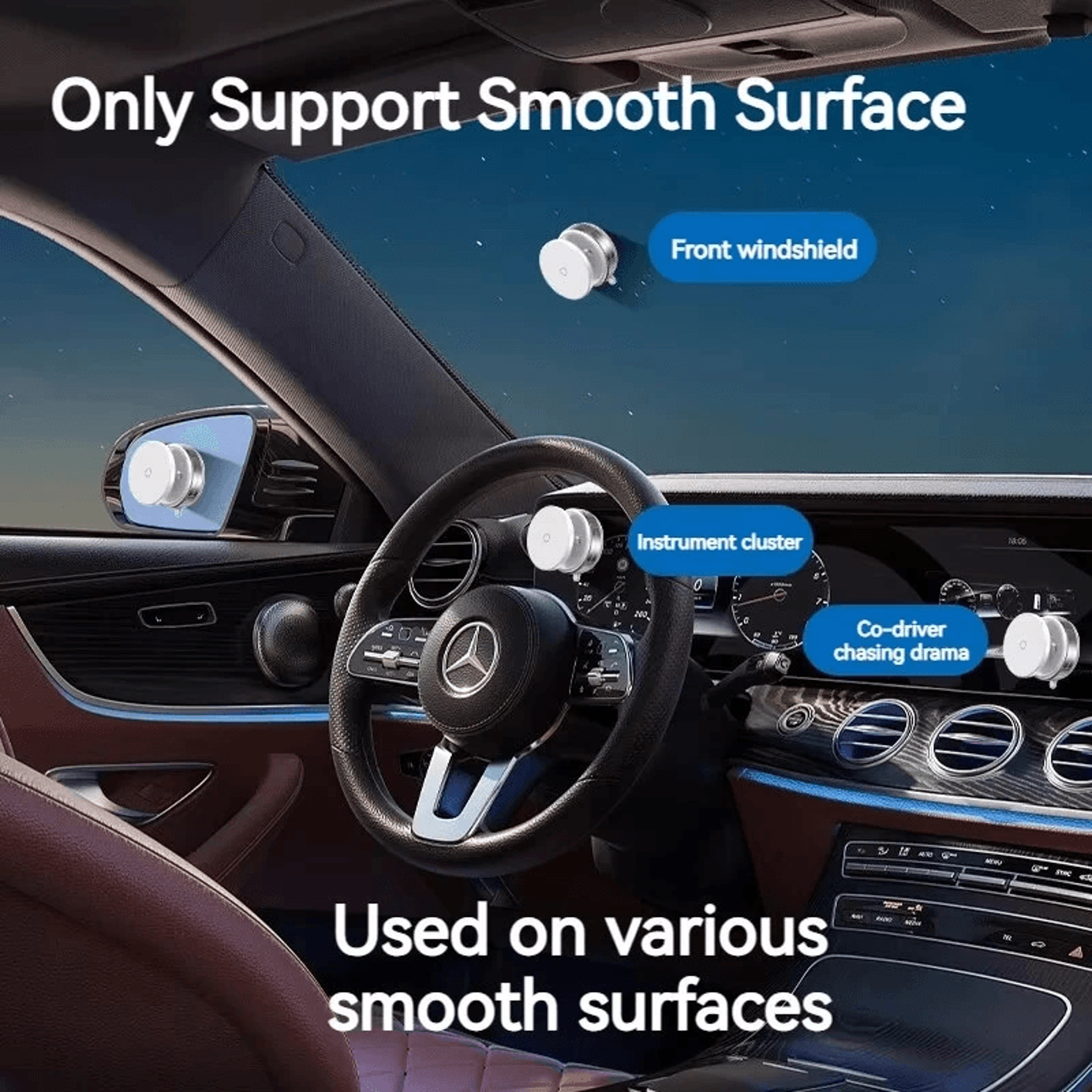 Vacuum Magnetic Car Phone Holder With Strong Magnets 4