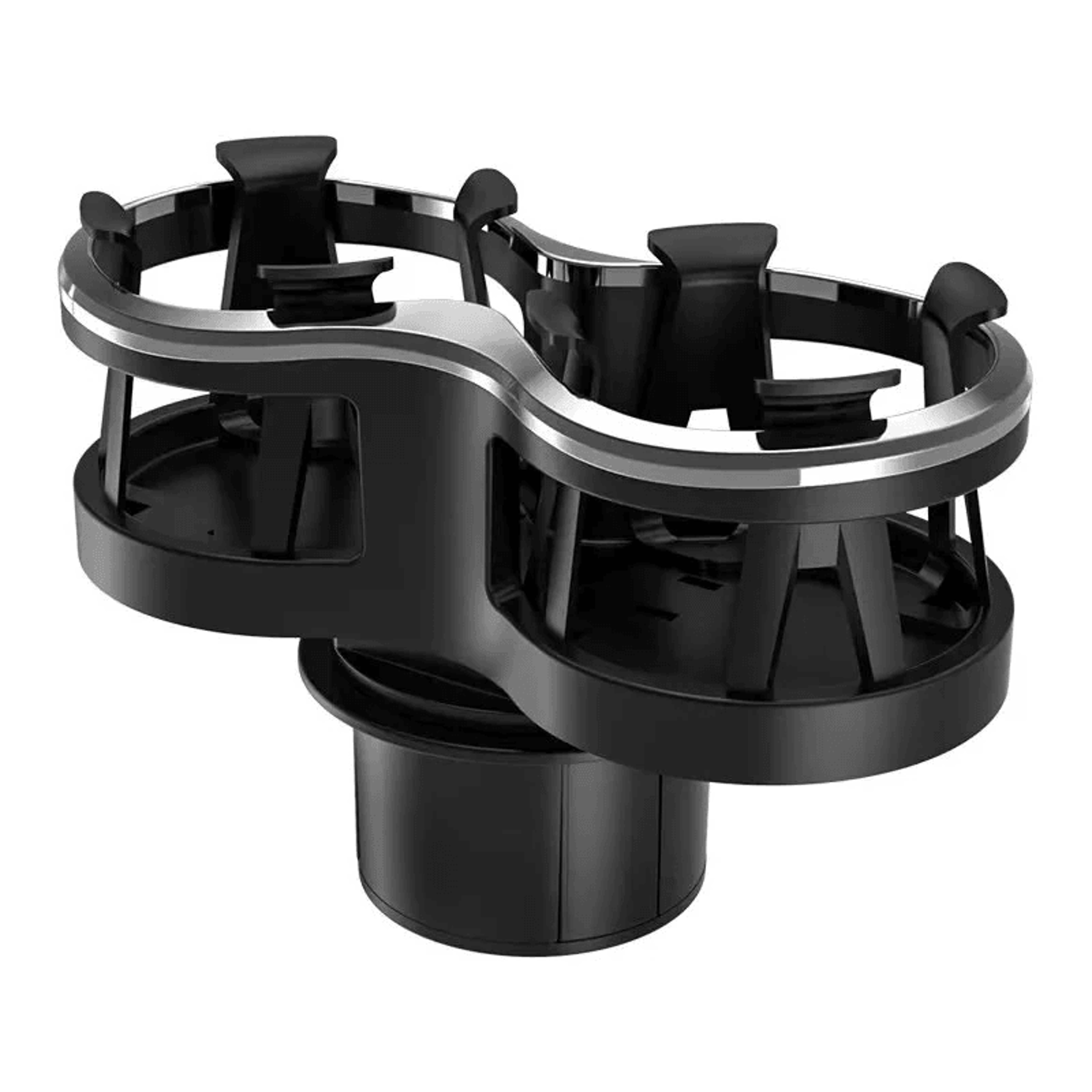 Black Multi Functional Car Double Cup Holder Stand 0