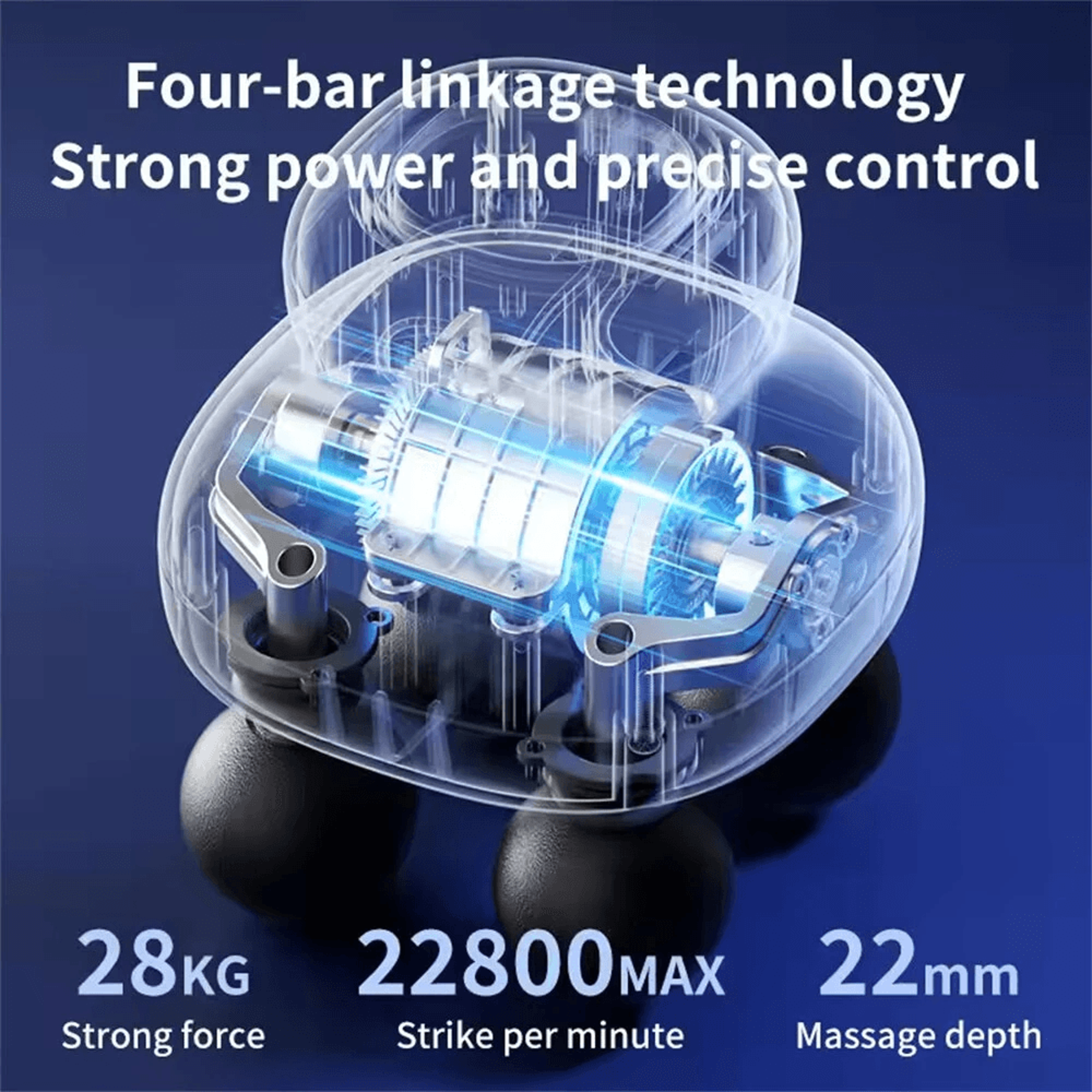 Black Head Deep Tissue Percussion Muscle Massage Gun 5