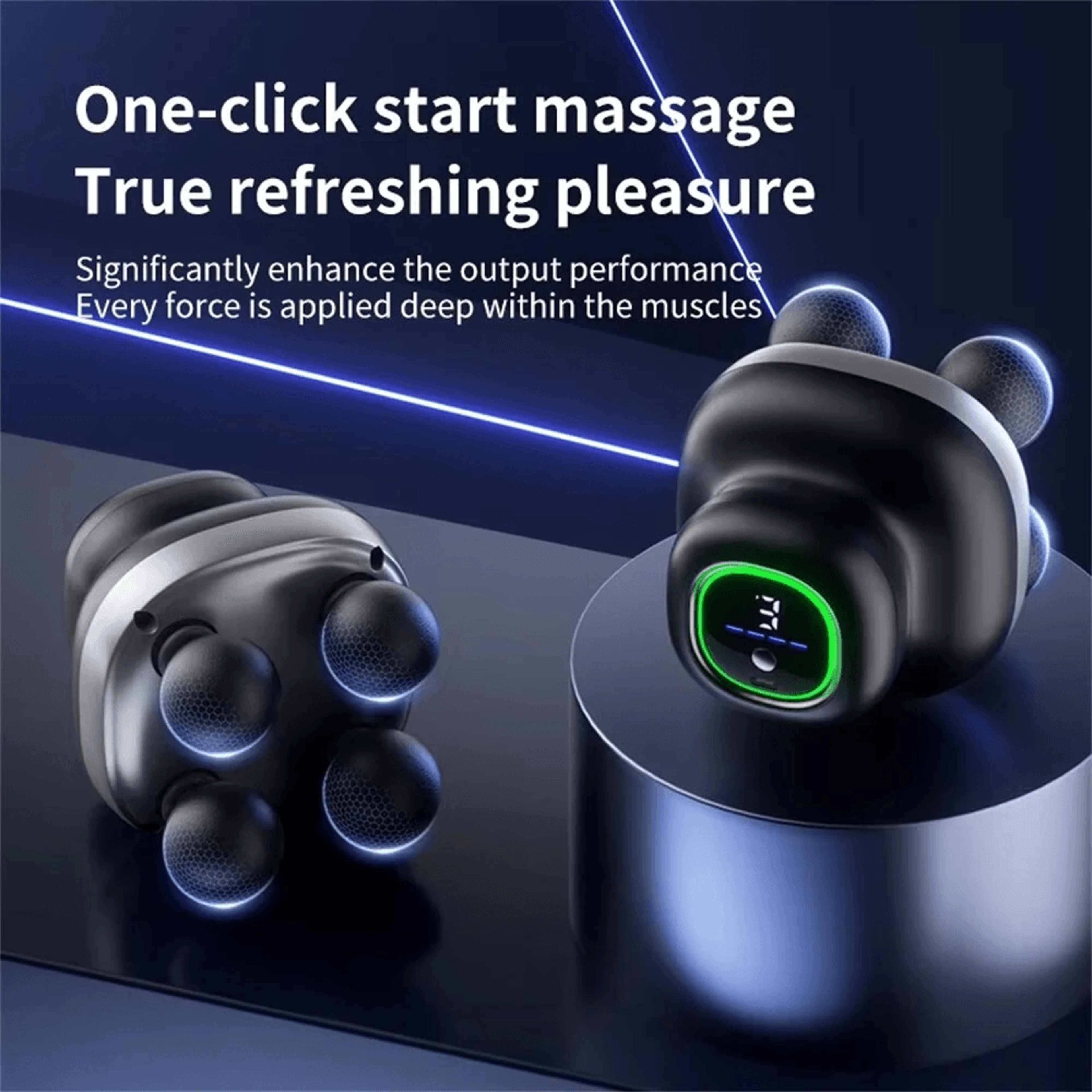 Black Head Deep Tissue Percussion Muscle Massage Gun 6