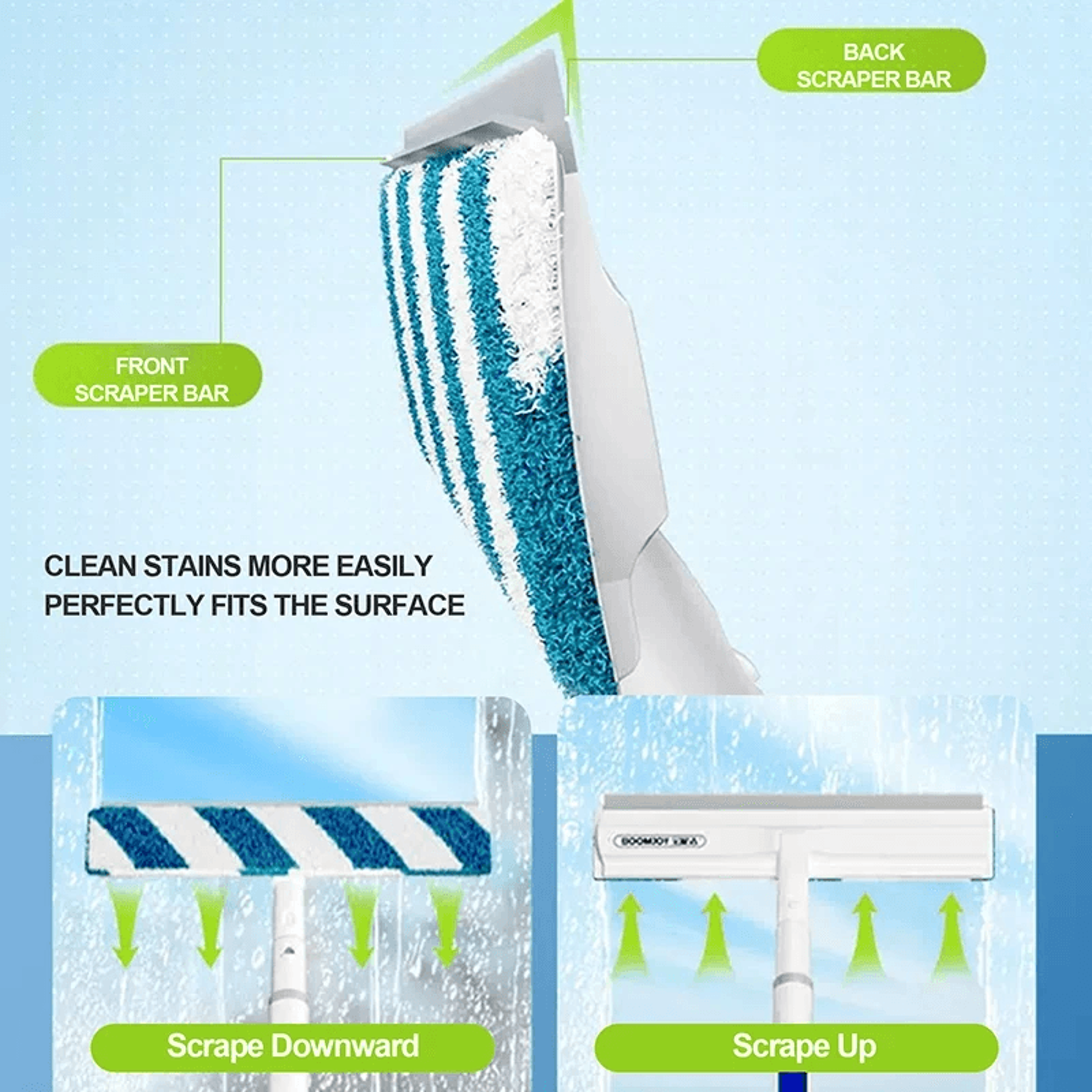 Spray Window Cleaner Squeegee With Long Pole 2