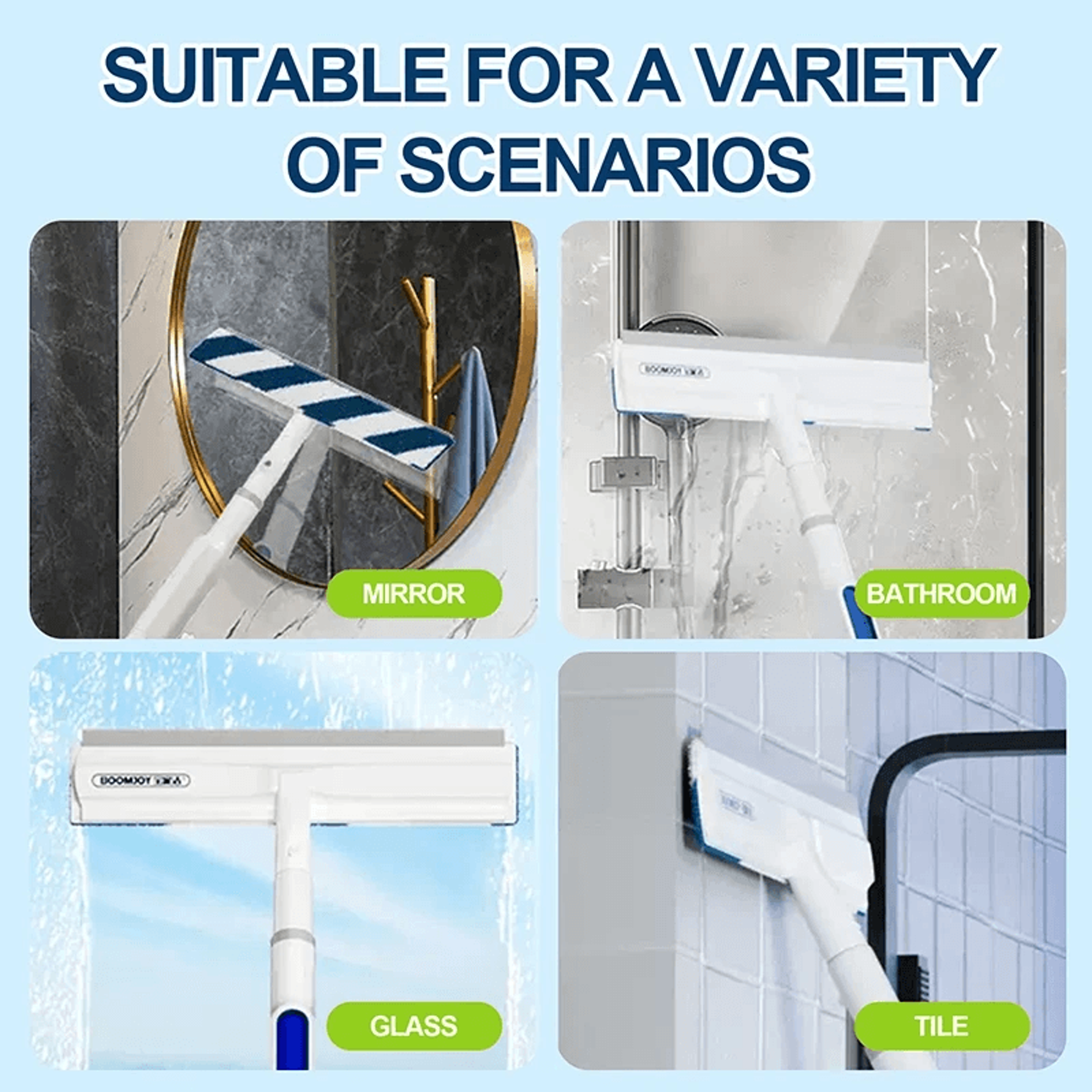 Spray Window Cleaner Squeegee With Long Pole 1