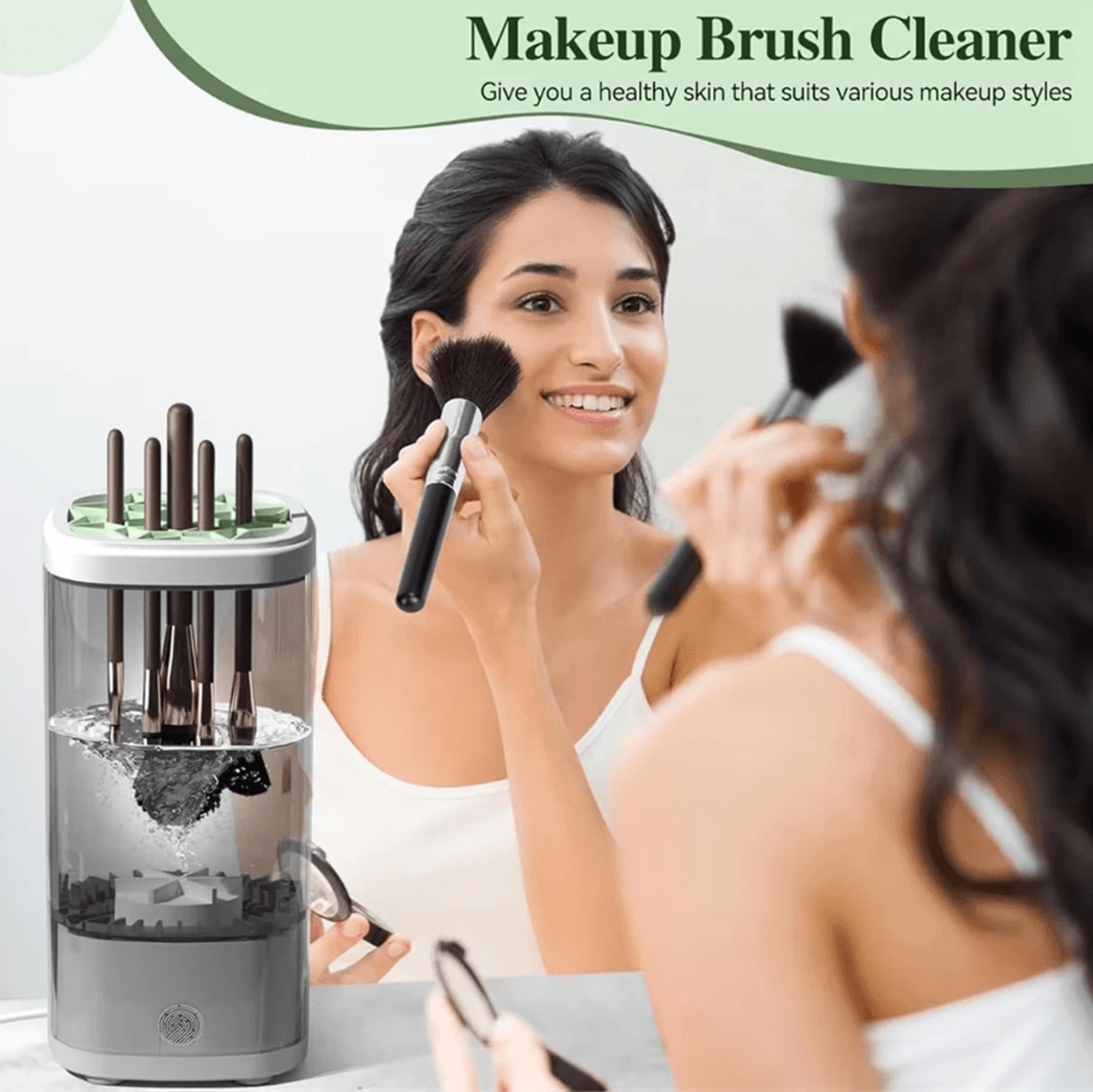 Automatic Makeup Brush Cleaner And Dryer With UV Sterilization And Brush Capacity 1