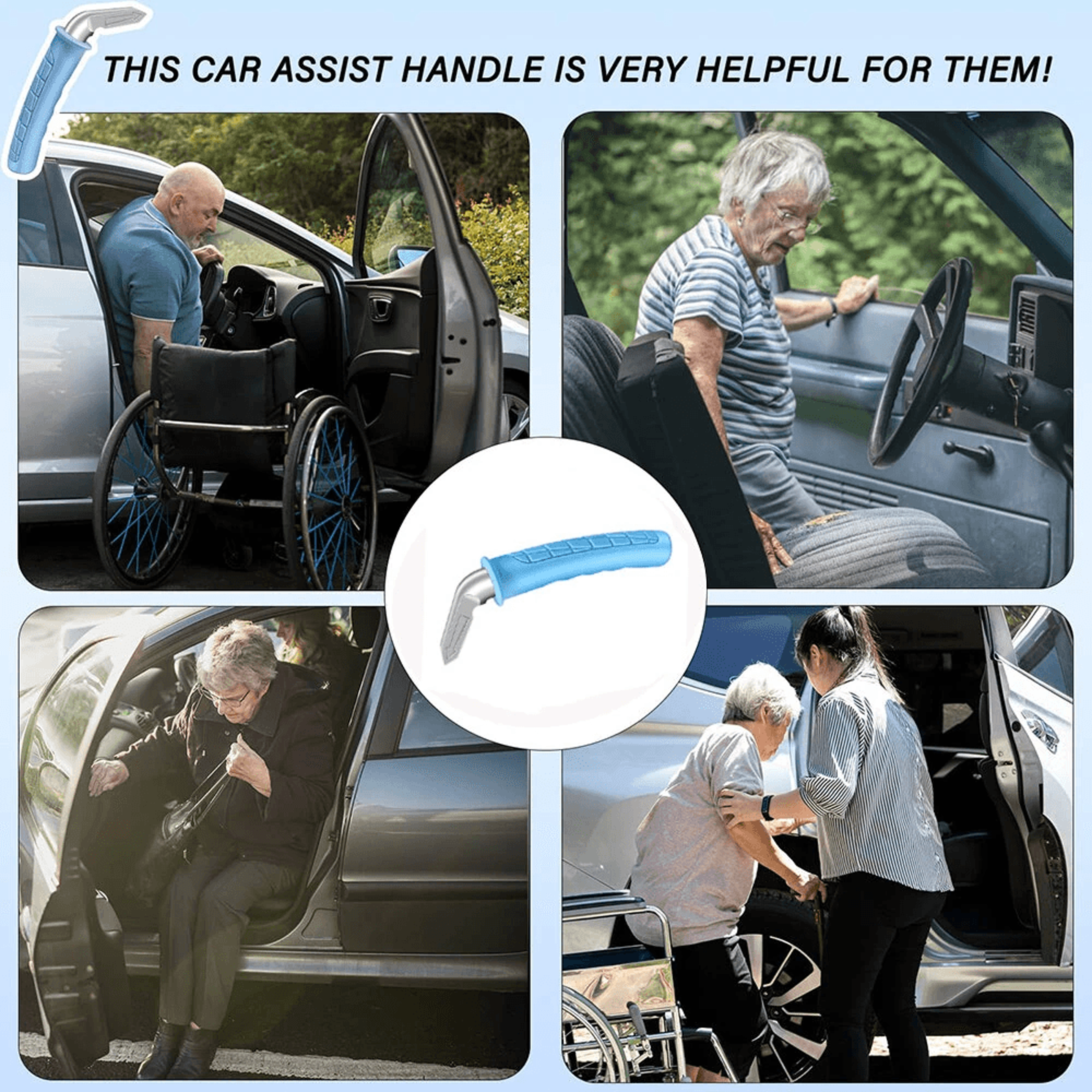 Car Door Handle Assist With Non Slip Silicone Grip And Lb Capacity 4