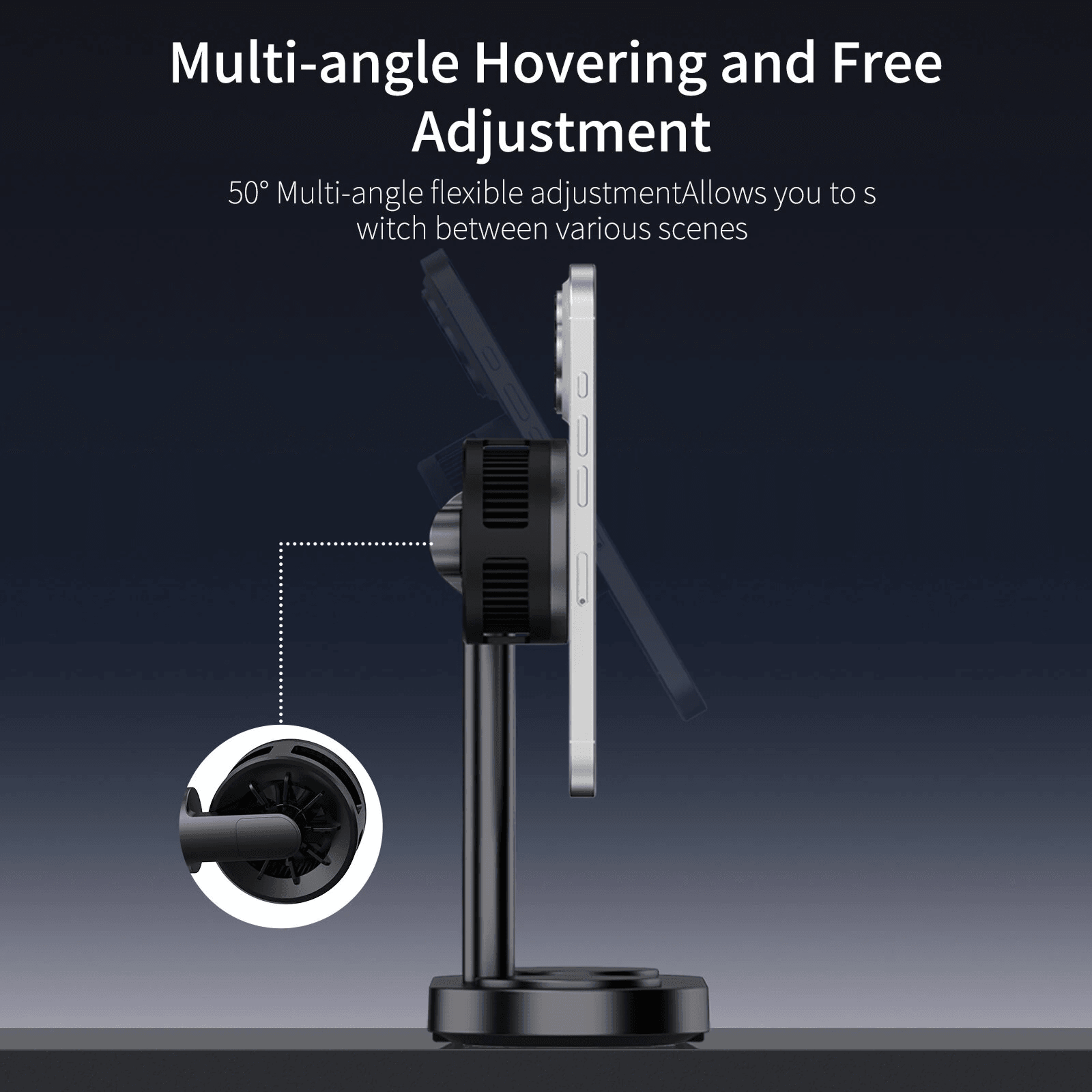 Magnetic Wireless Charging Stand With Active Cooling And LED Light 6