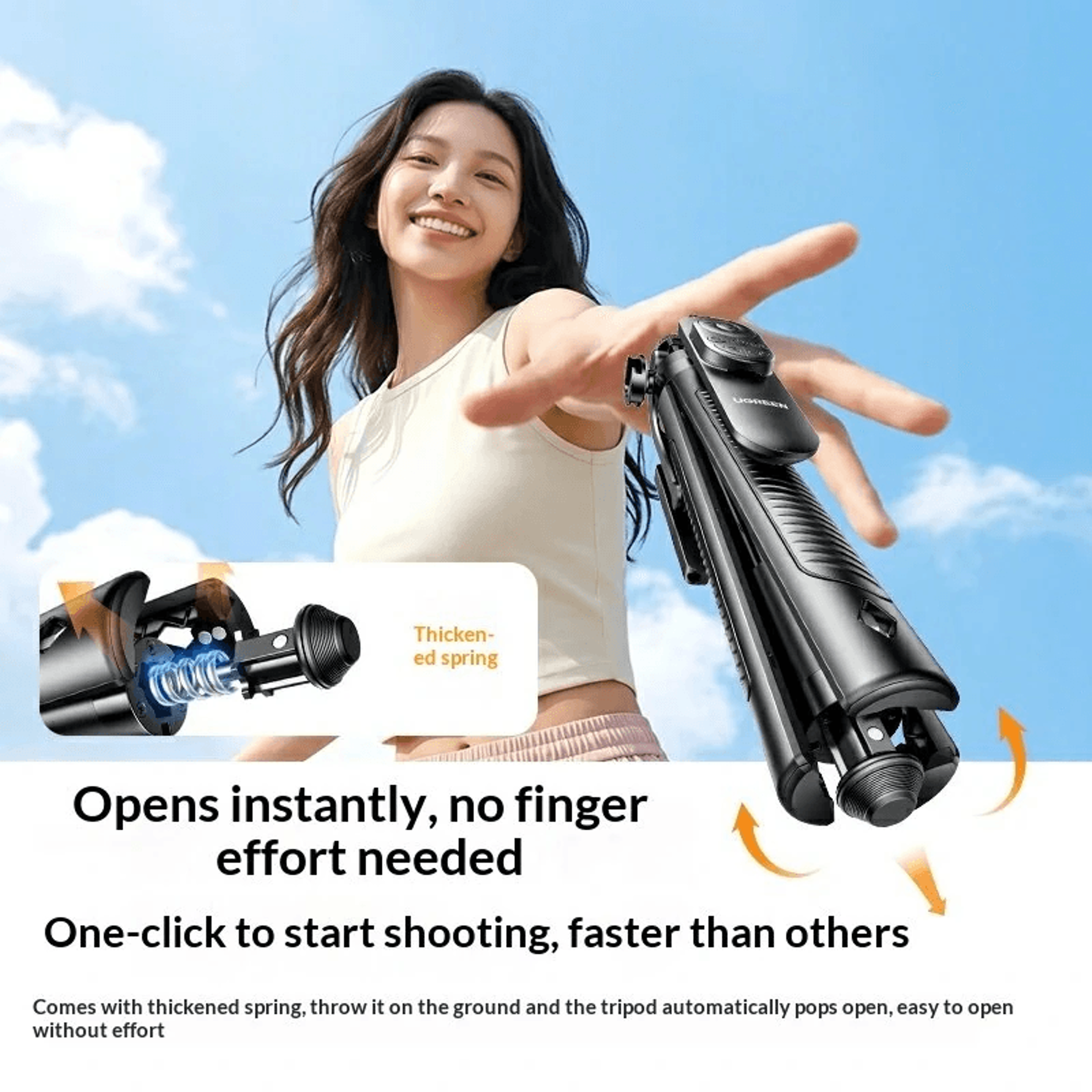 Automatic Tripod Selfie Stick Extendable Phone Stand With Rechargeable Remote 4