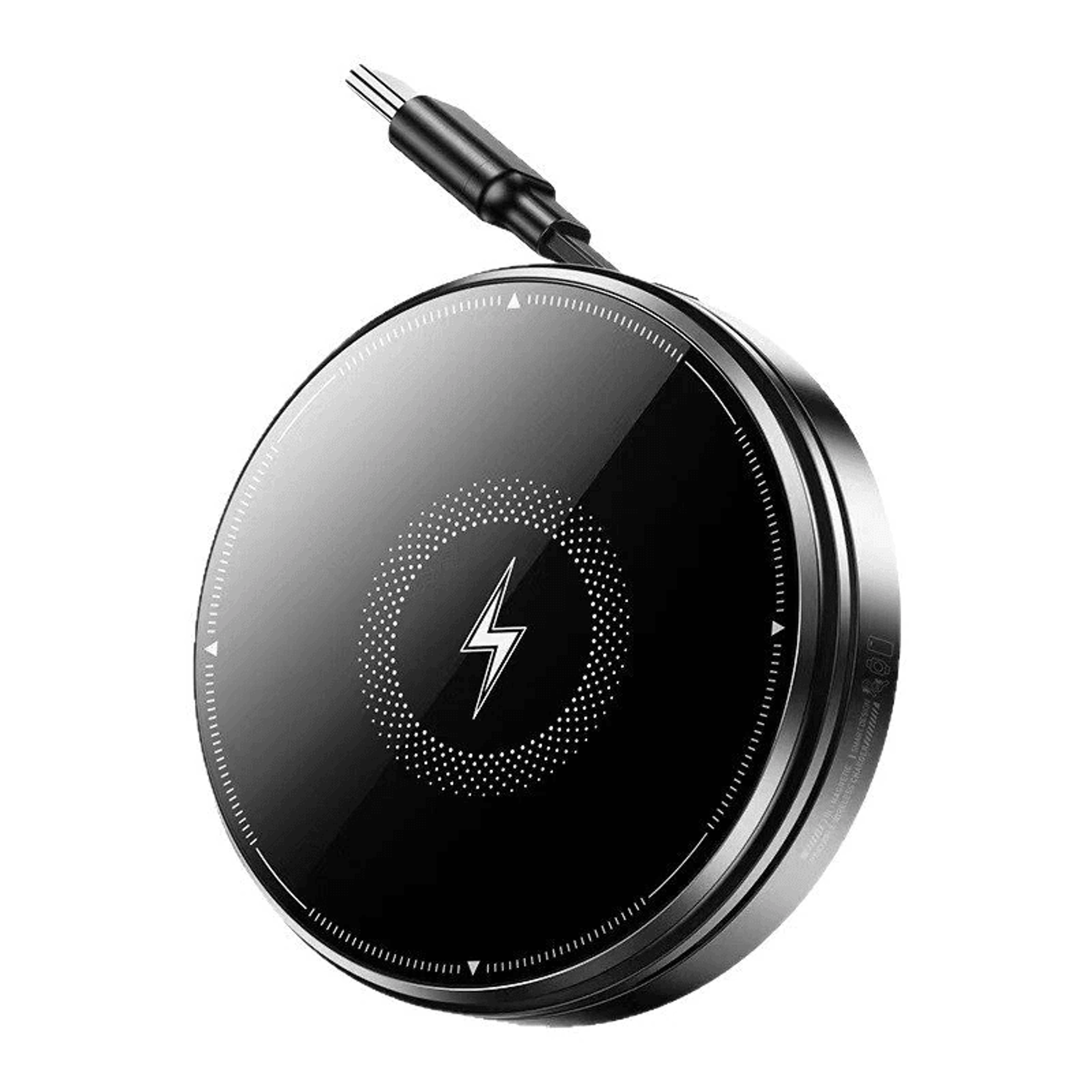 Magnetic Wireless Charger With Retractable Type C Cable And Phone Charging 0