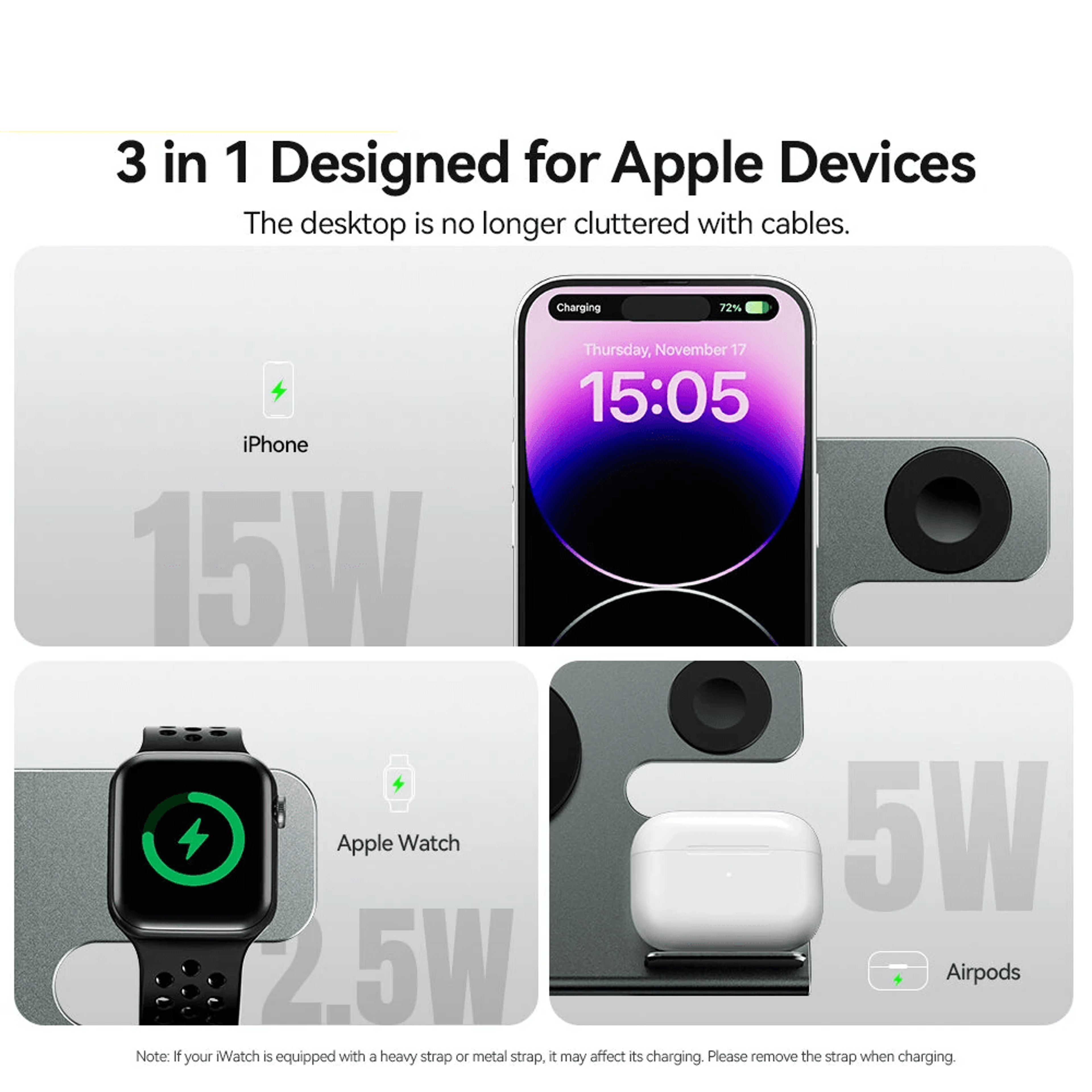 Magnetic Wireless Charger Desktop Charging Station 5
