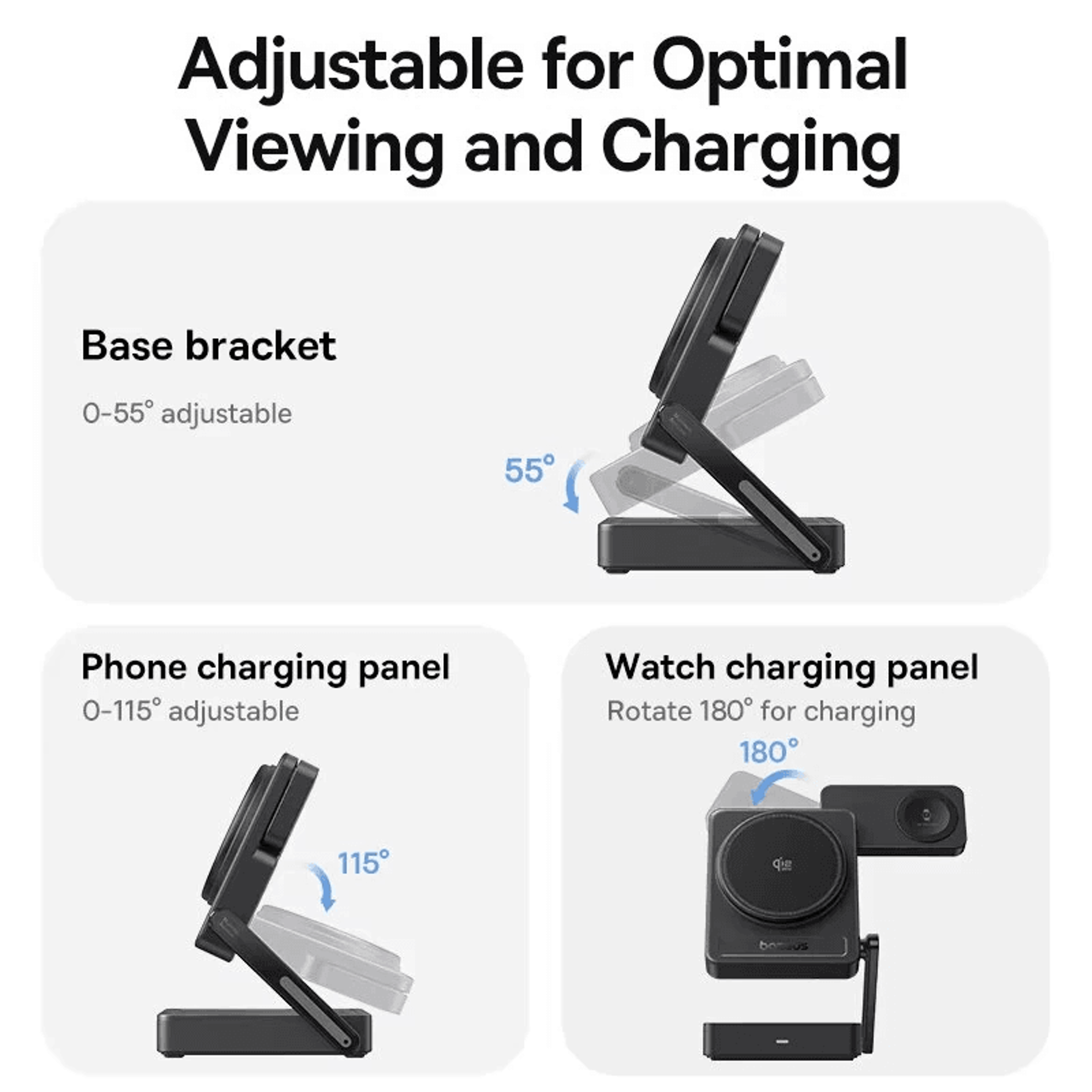 Magnetic Wireless Charging Stand Foldable Charger 2