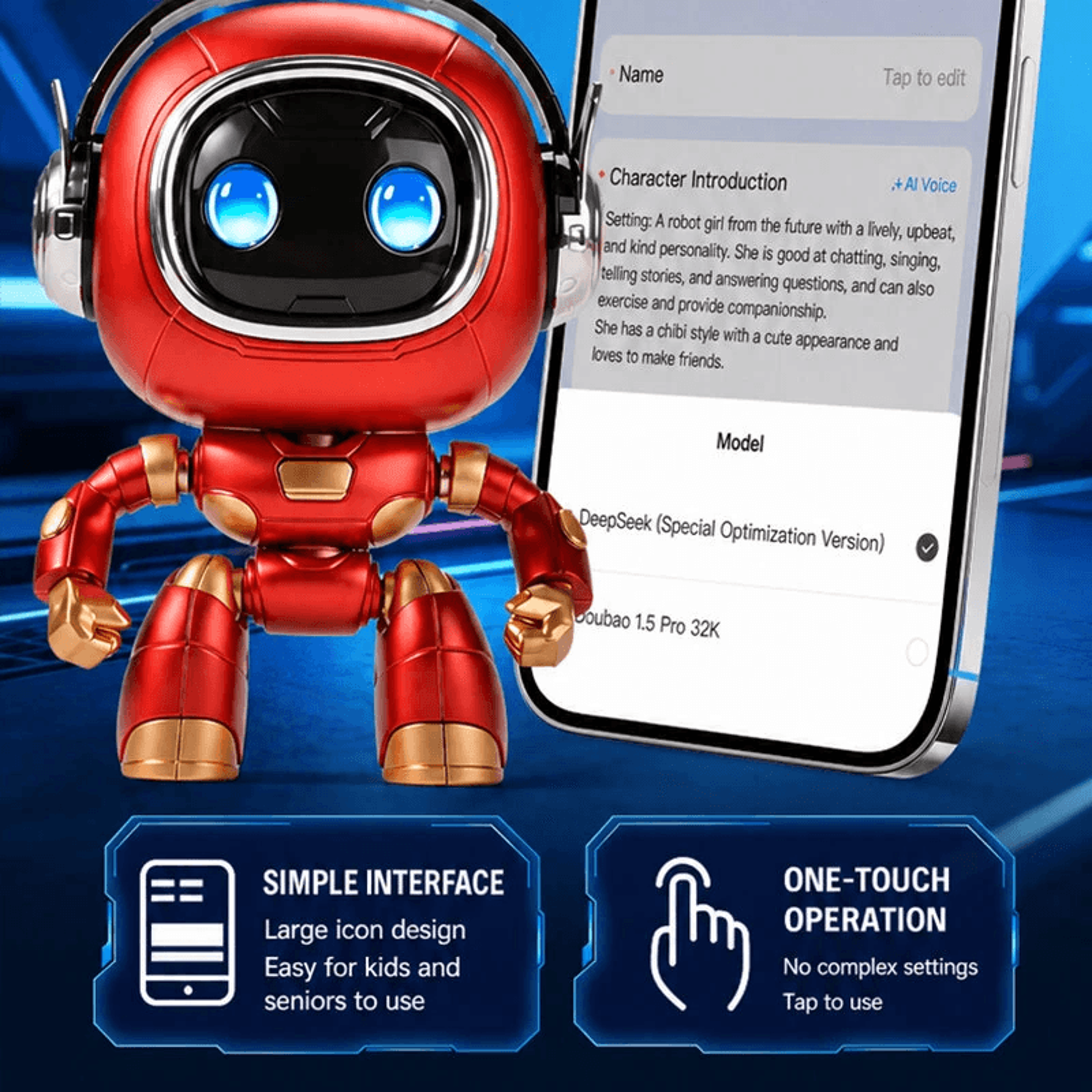 AI Smart Speaker Robot With Multilingual Voice Assistant Speaker And Parental Controls 1