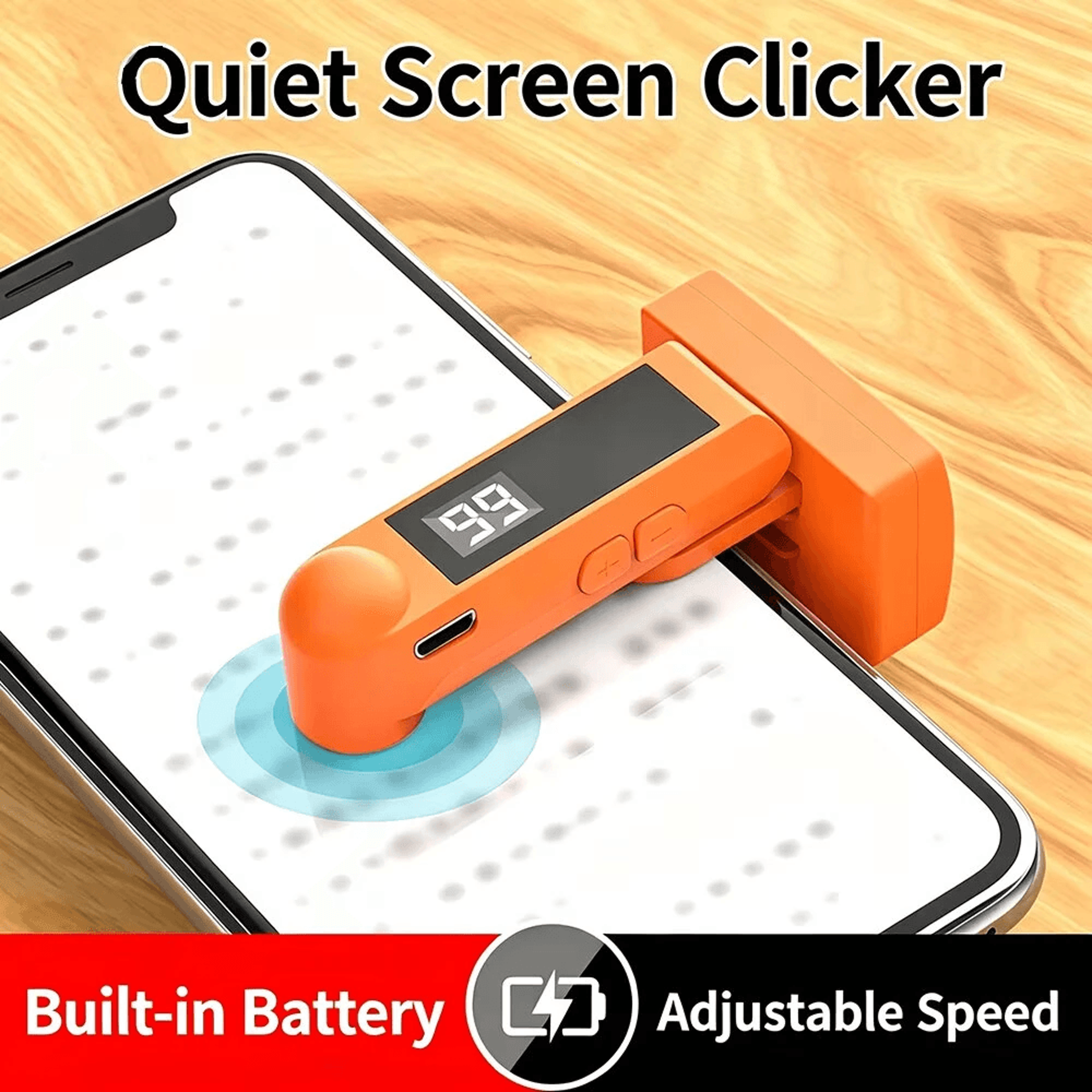 Portable Smart Screen Auto Clicker With Digital Display And Adjustable Tap Speed 5