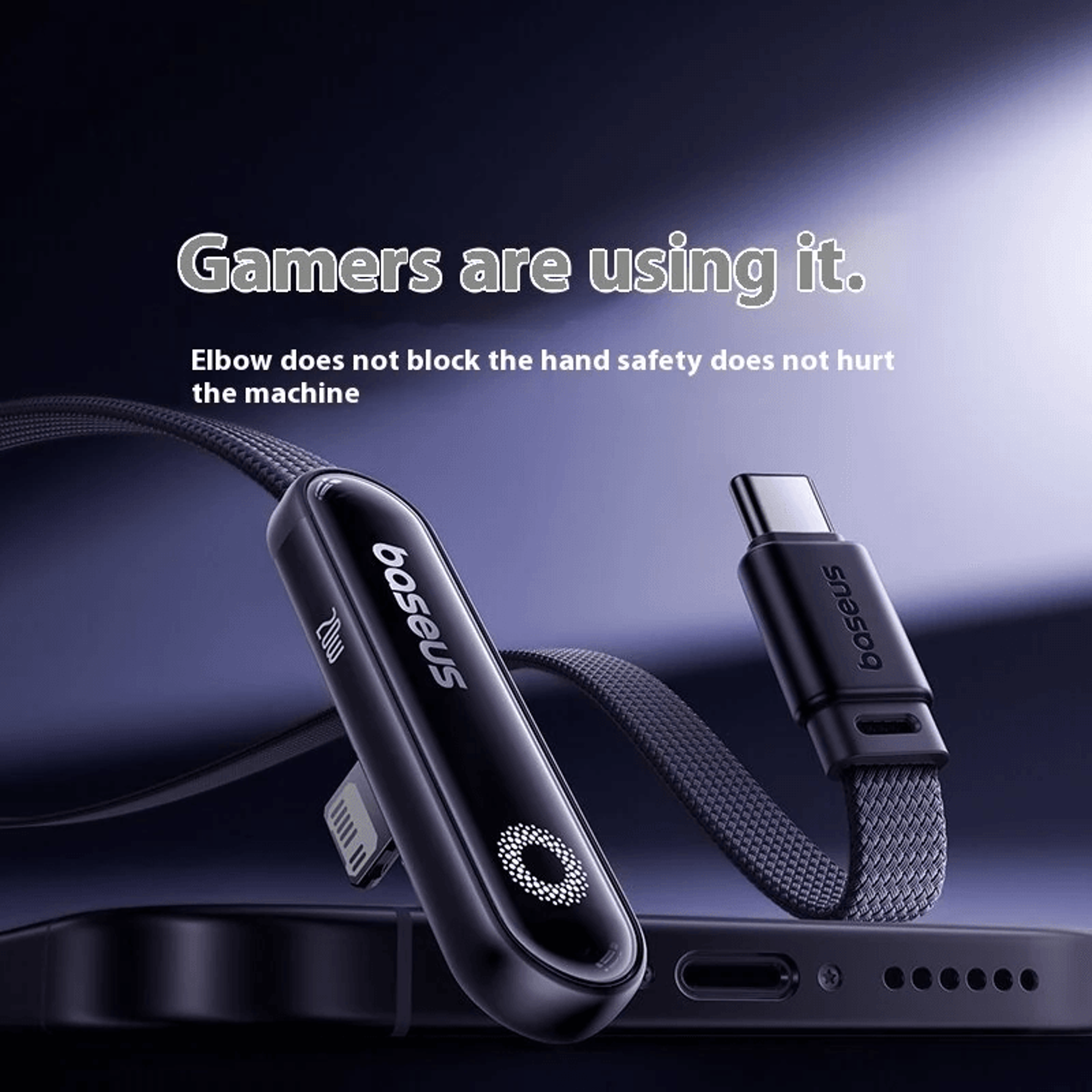USB C To IP Fast Charging Data Cable Nylon Braided 5