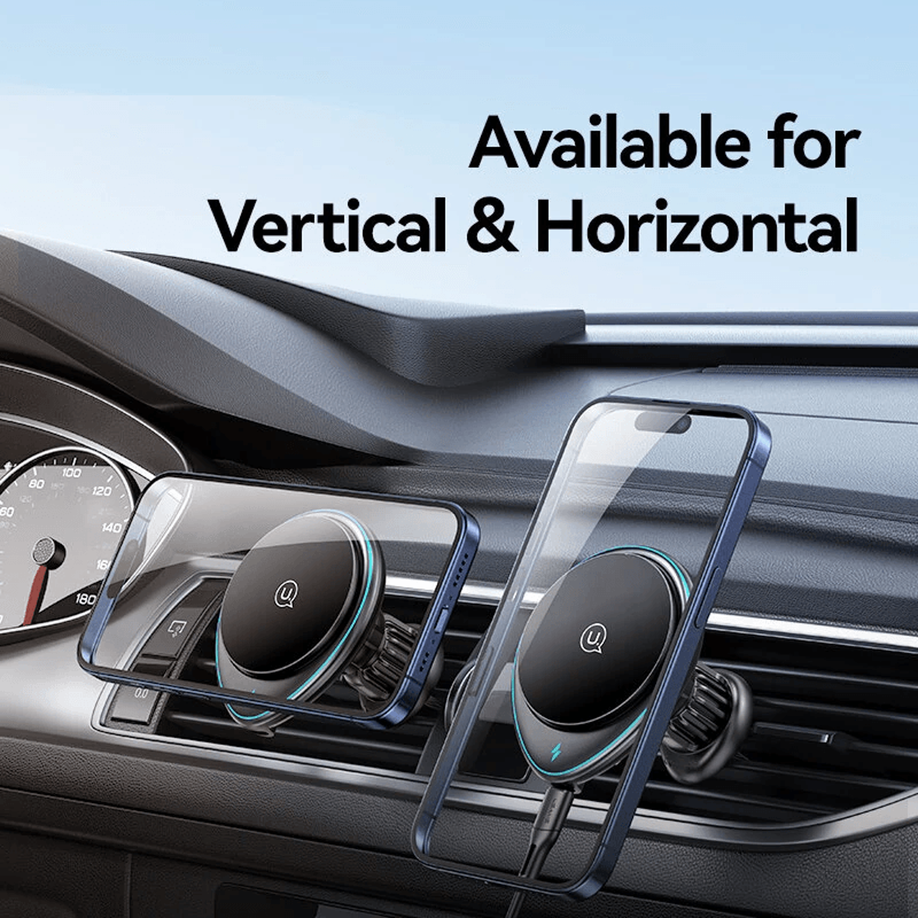 Wireless Magnetic Car Phone Holder With Charging Air Vent Mount 5