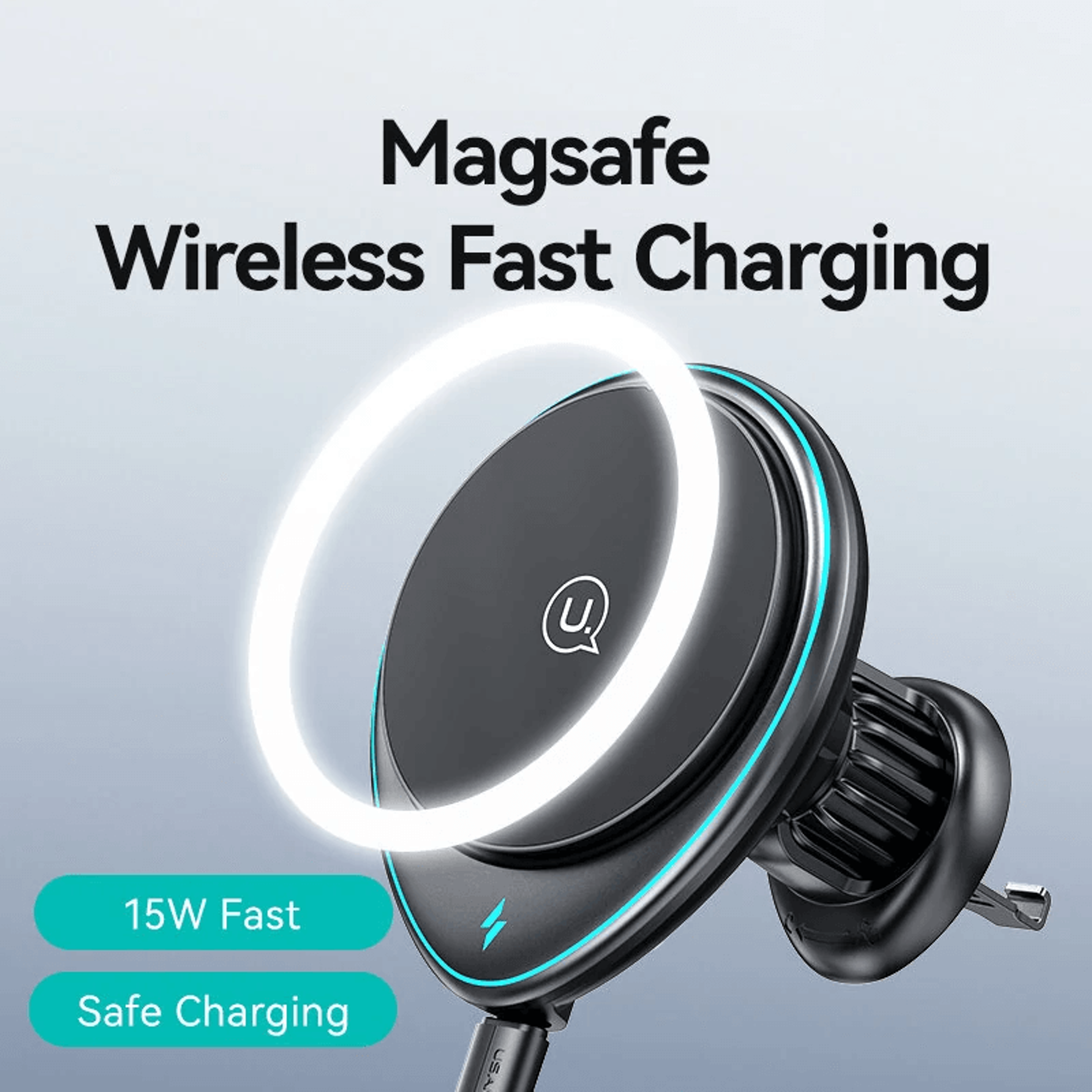 Wireless Magnetic Car Phone Holder With Charging Air Vent Mount 2