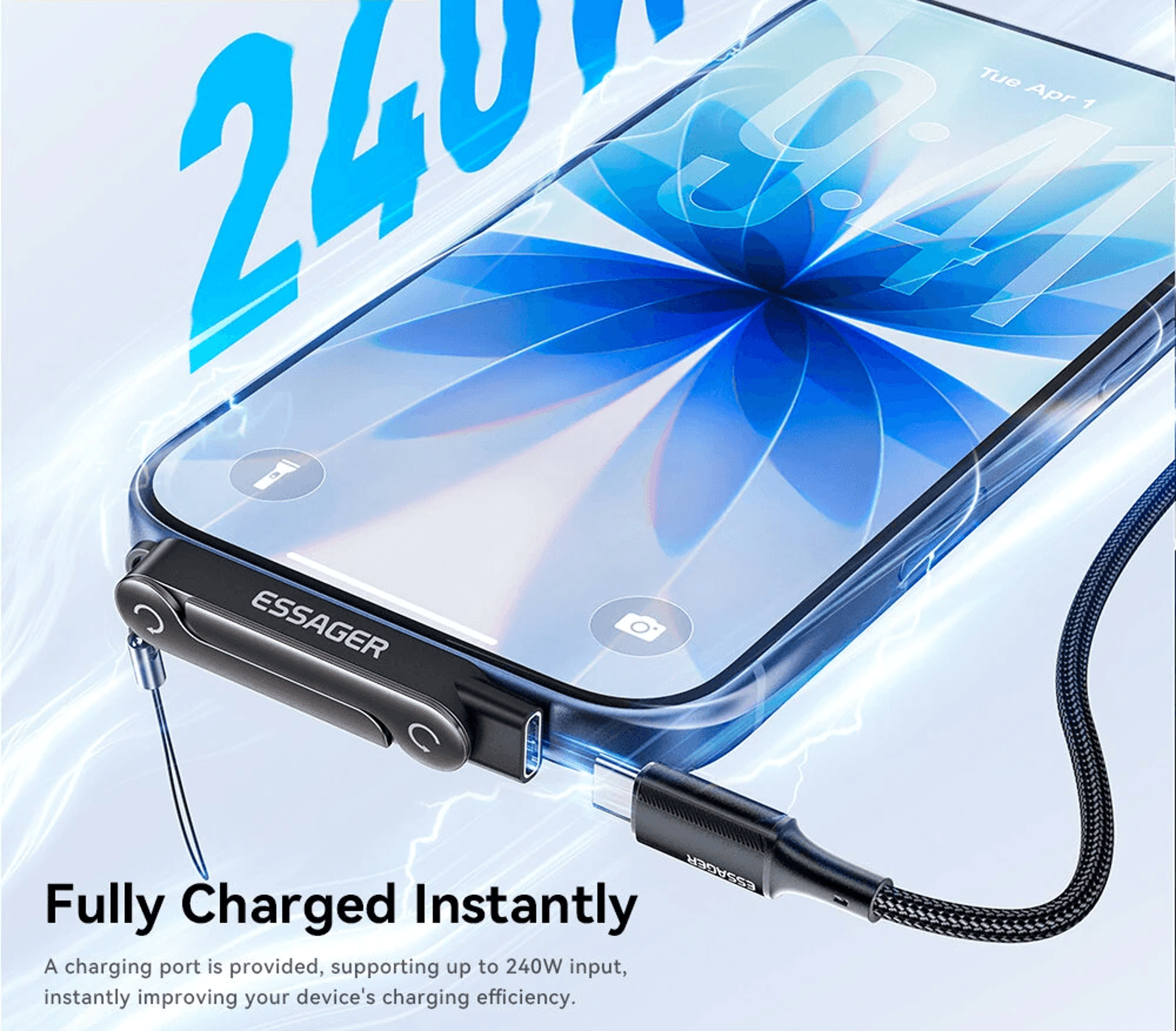USB C L Shape Phone Stand Adapter With Data Transfer 2