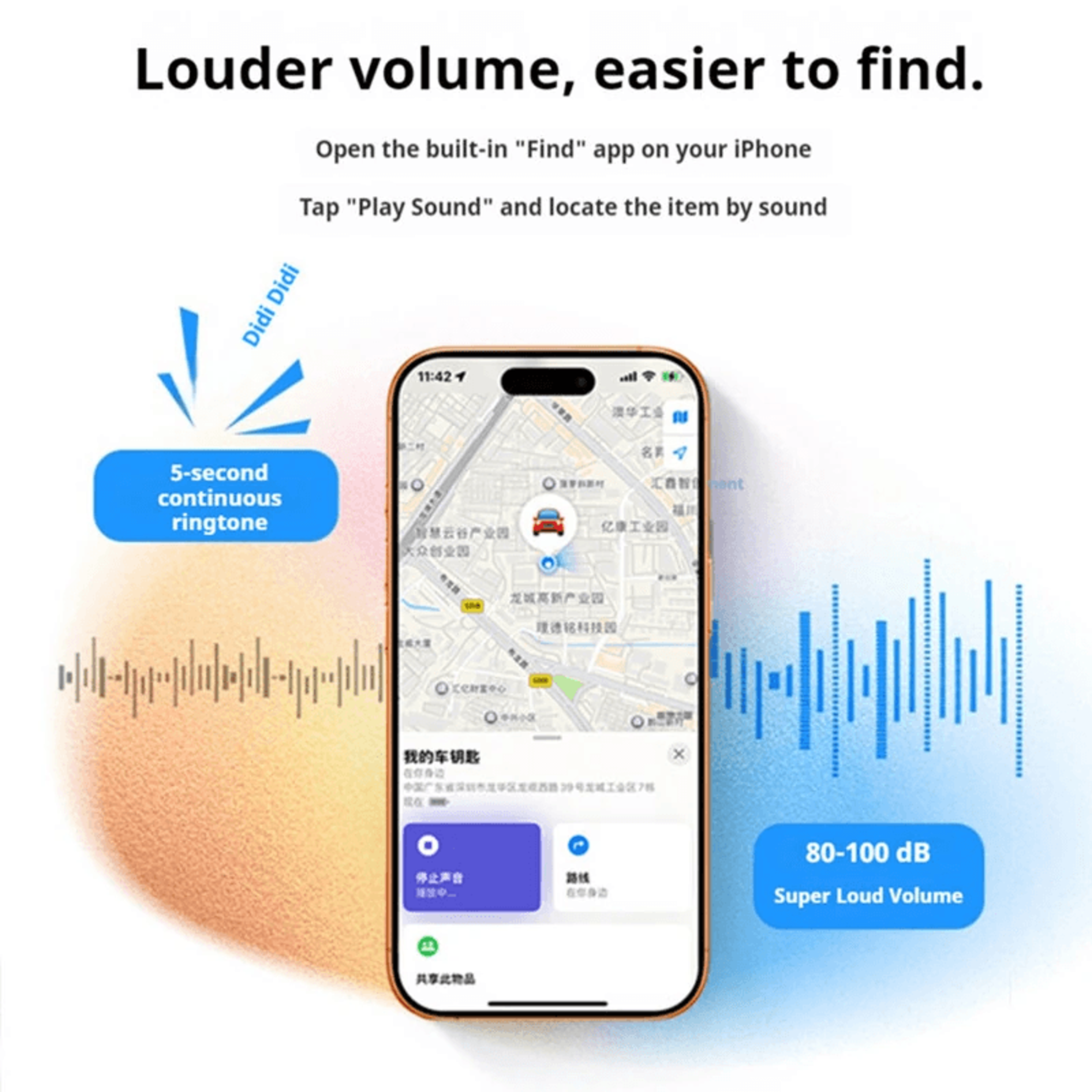 Smart Bluetooth Tracker With Apple Find My USB C Charging And Day Standby 5
