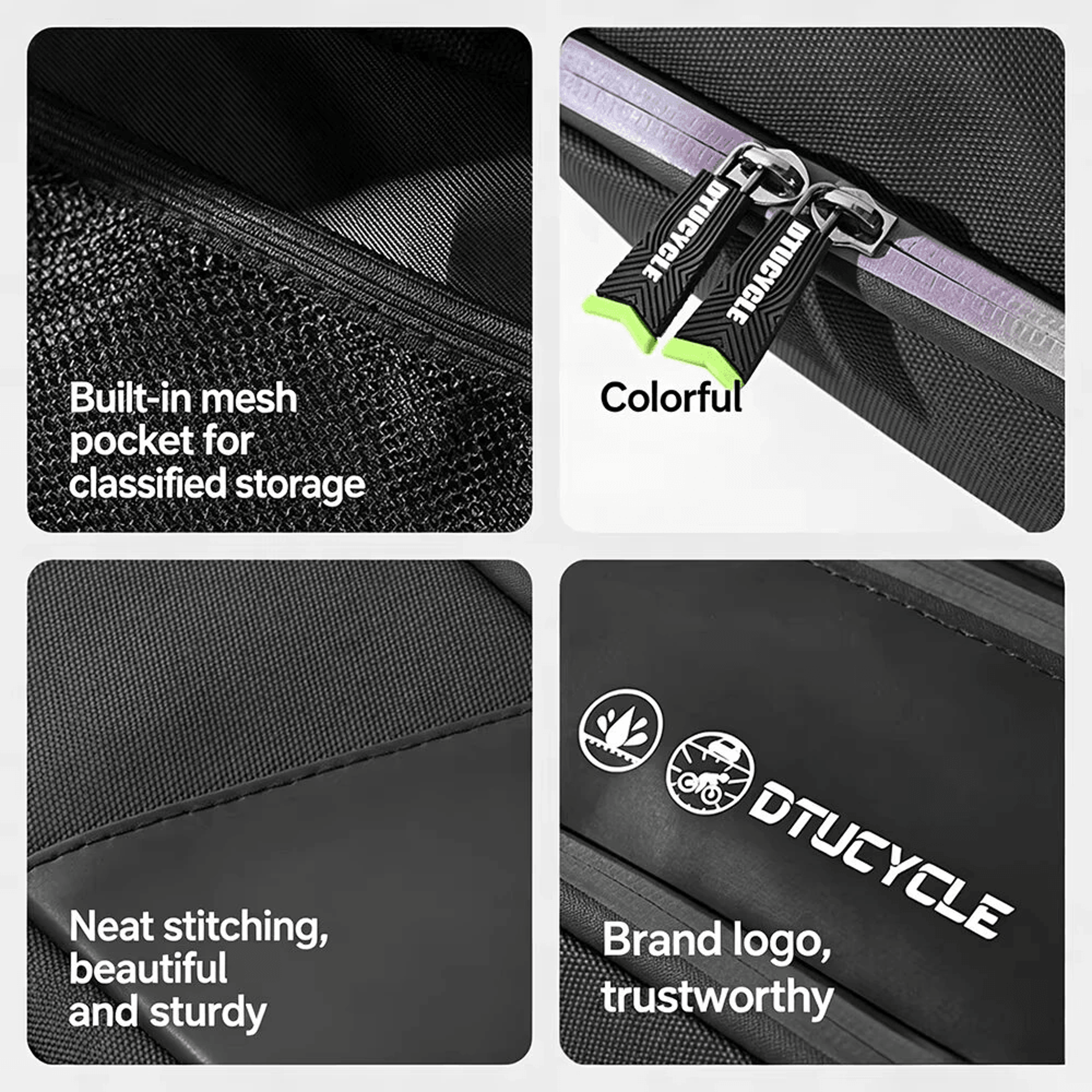 Expandable Waterproof Bicycle Frame Bag With Reflective Strip 3
