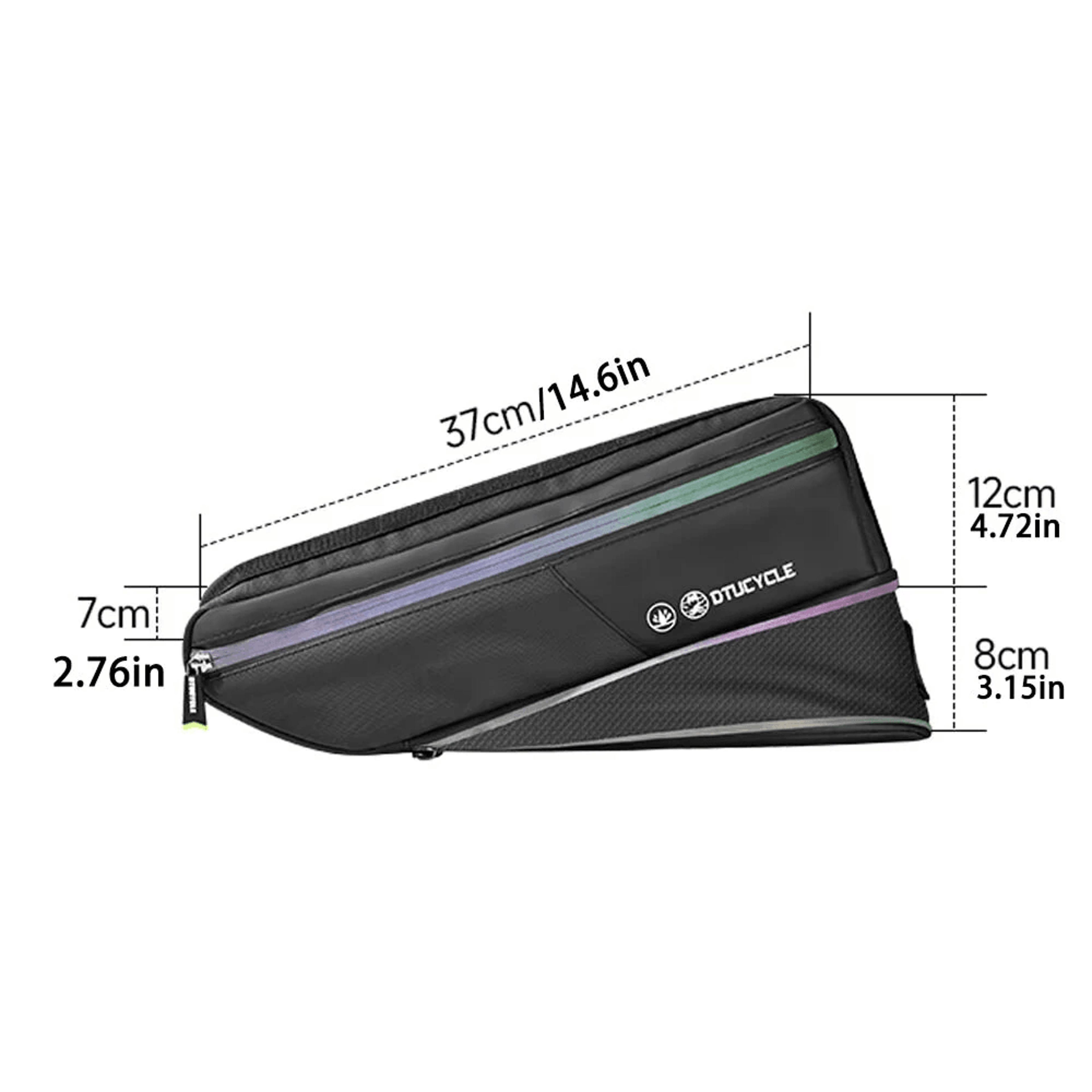 Expandable Waterproof Bicycle Frame Bag With Reflective Strip 7