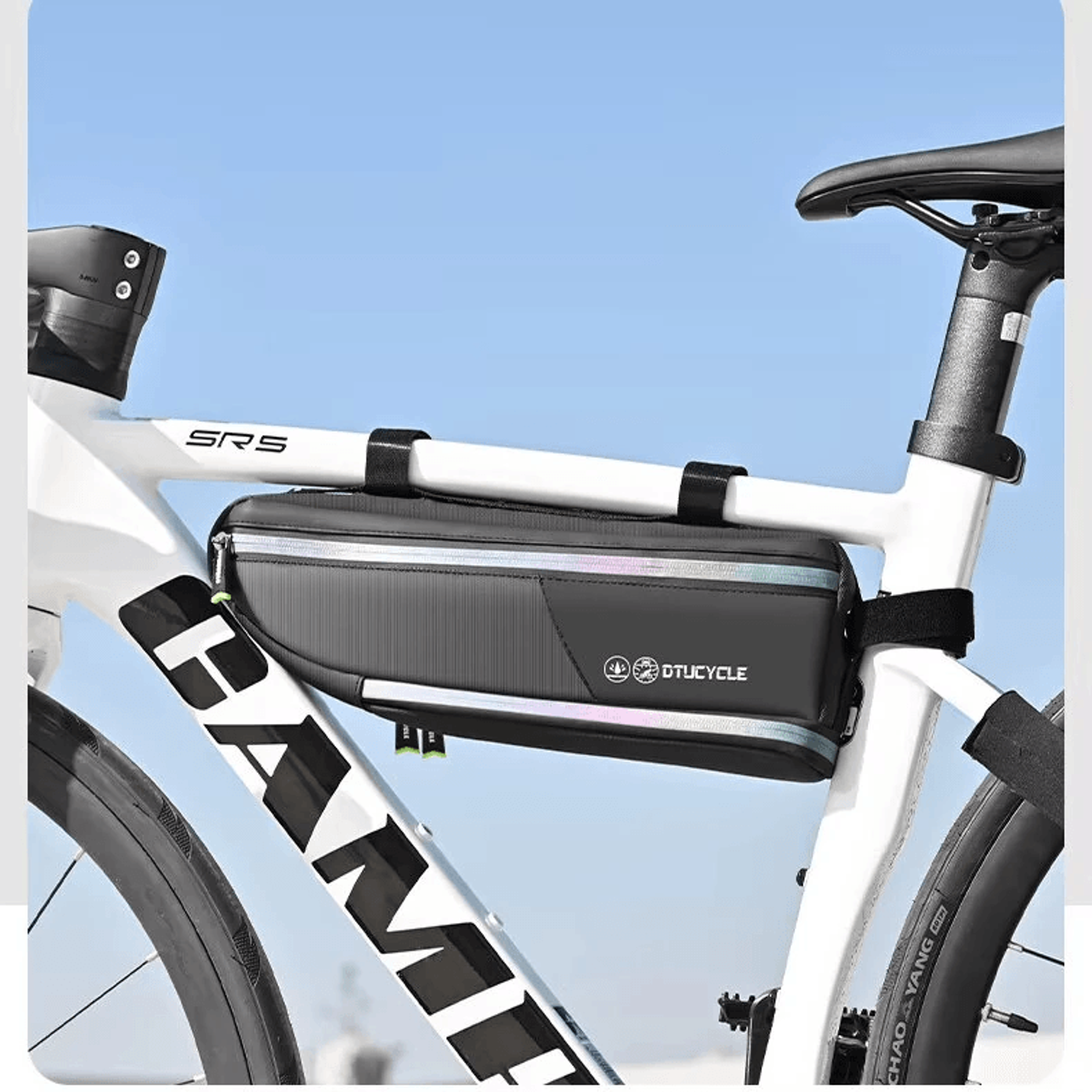 Expandable Waterproof Bicycle Frame Bag With Reflective Strip 8