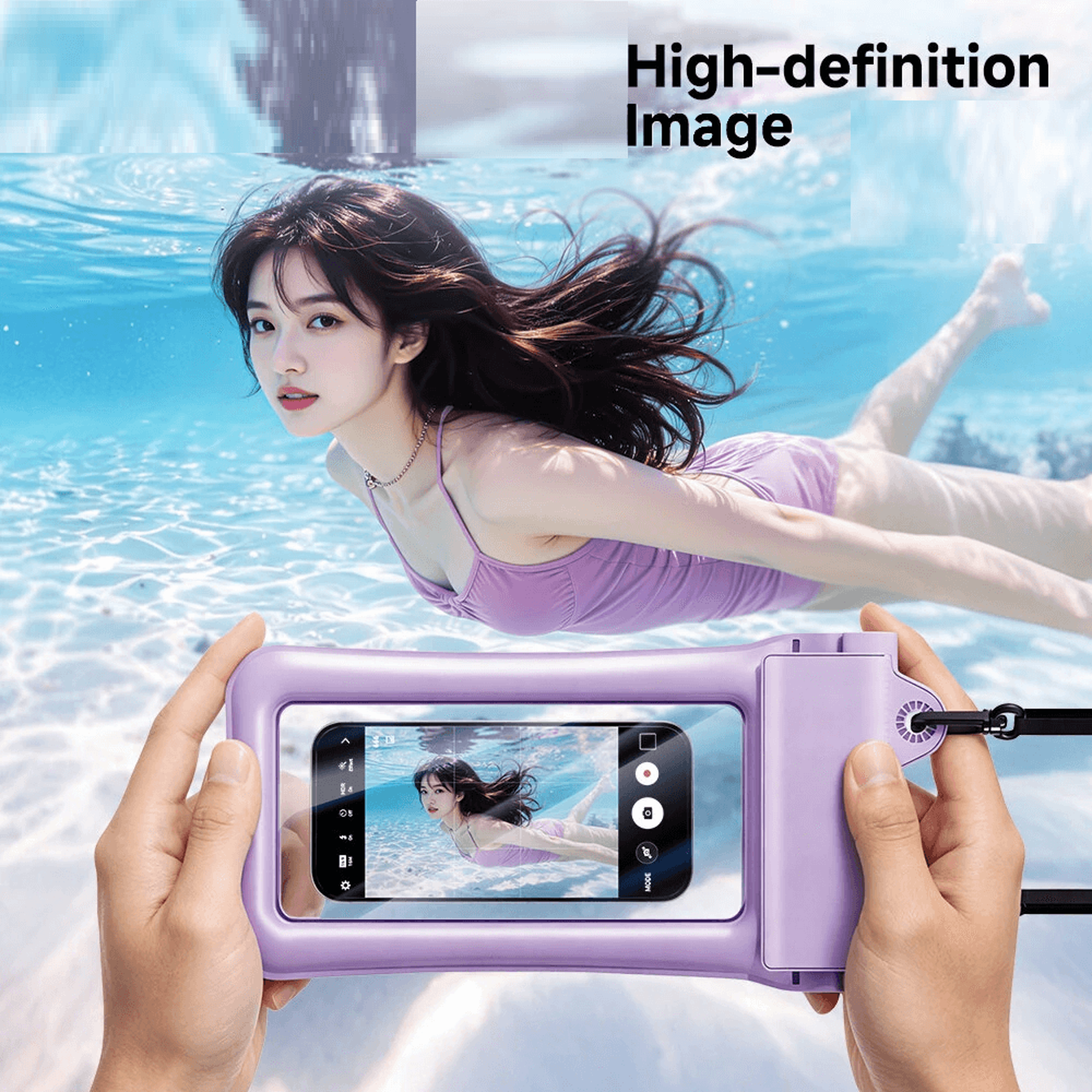 Waterproof Phone Pouch With Floating Design And Touchscreen Access 5