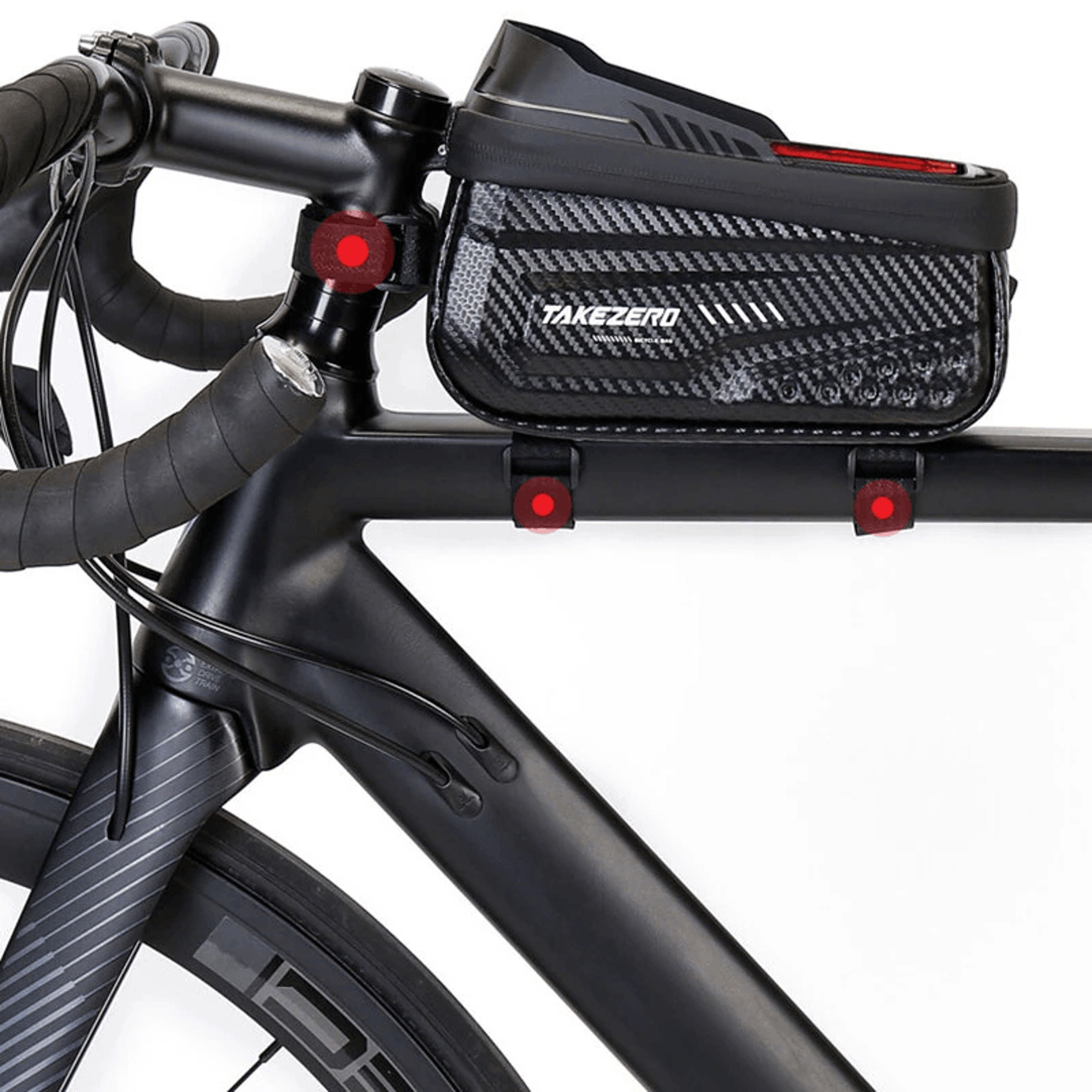 Waterproof Bicycle Phone Holder Frame Bag With Hard Shell Storage 2