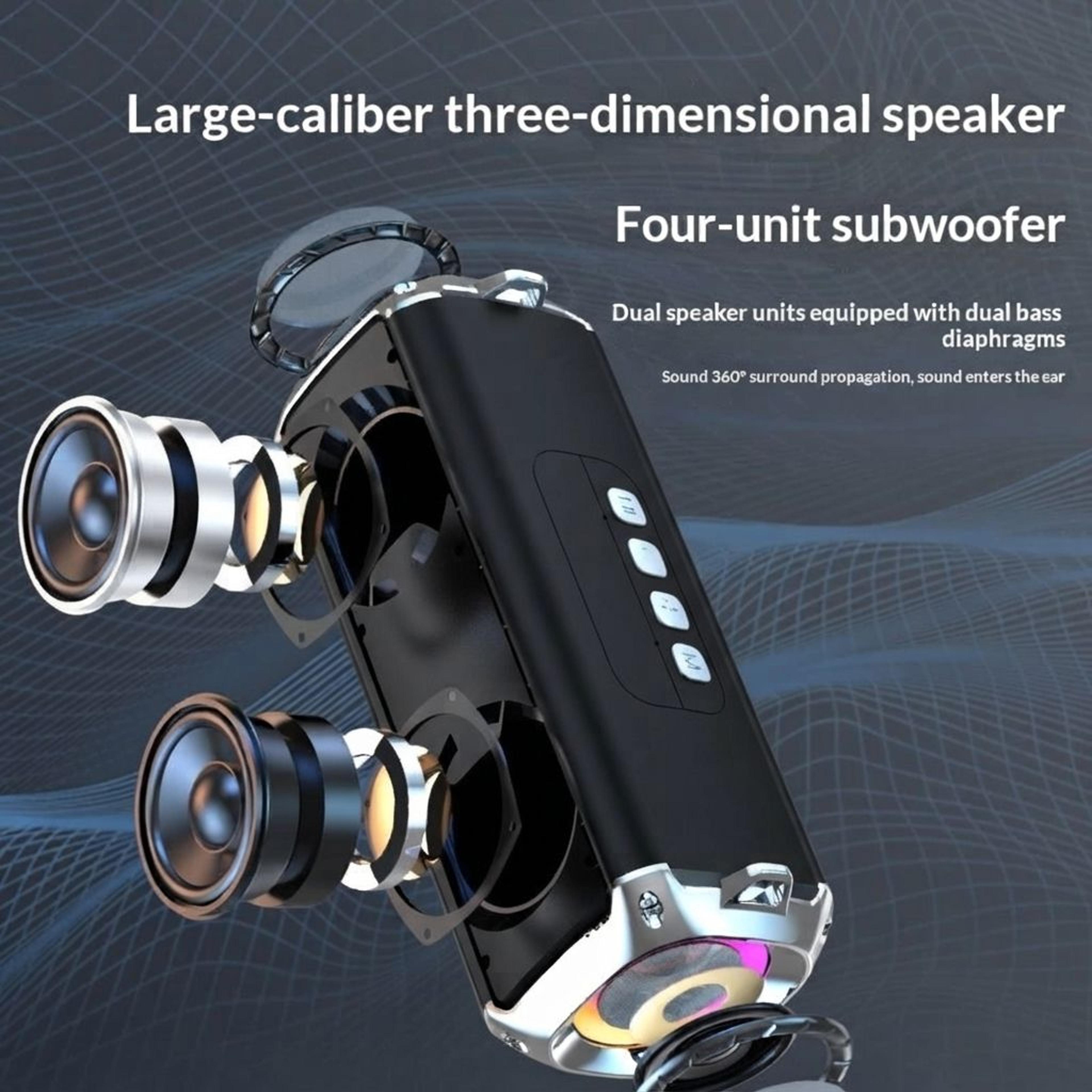 Portable Bluetooth Speaker With RGB Lights TWS Pairing And Multi Input Playback 1