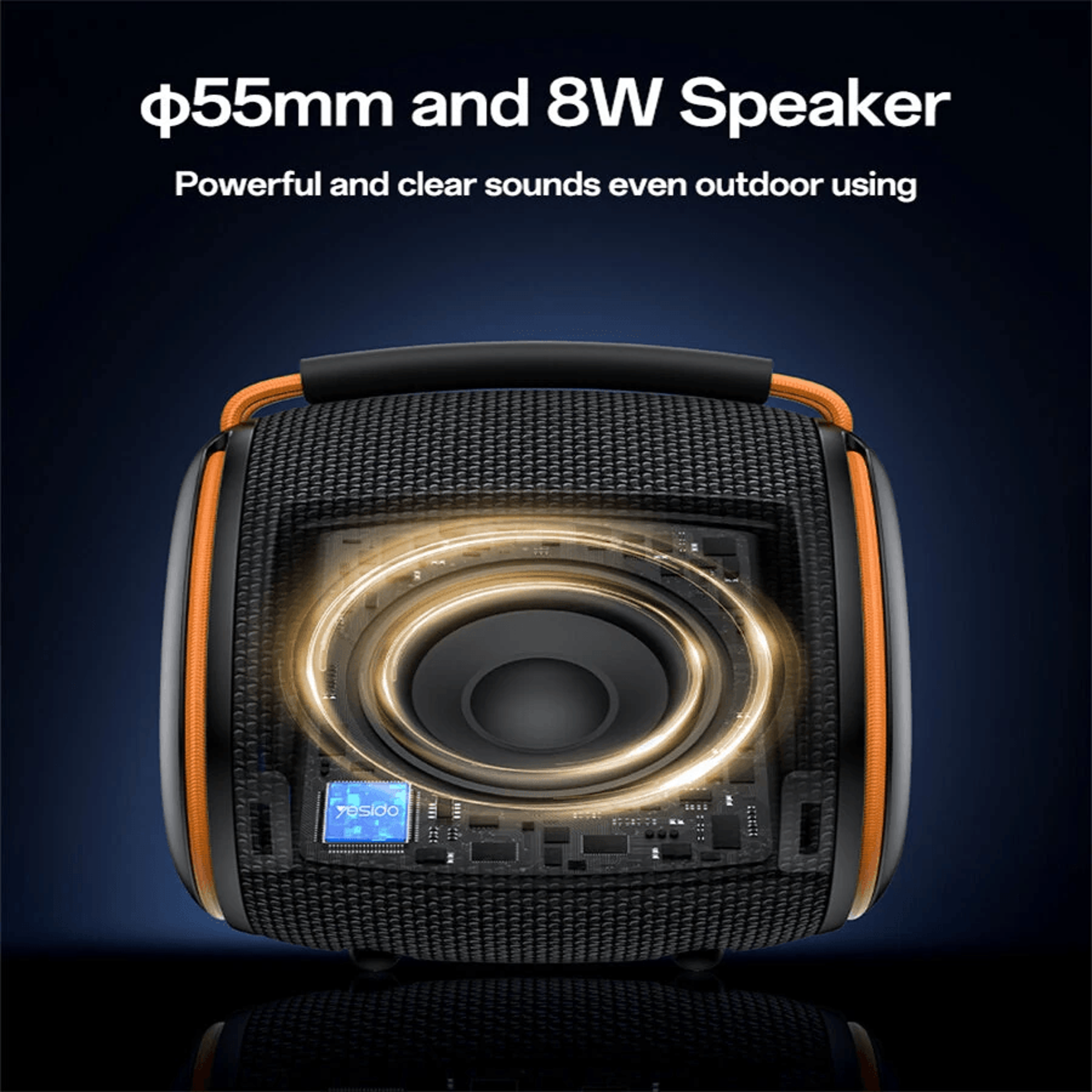 Portable Bluetooth Speaker With RGB Lights Audio And TF Card USB Support 2