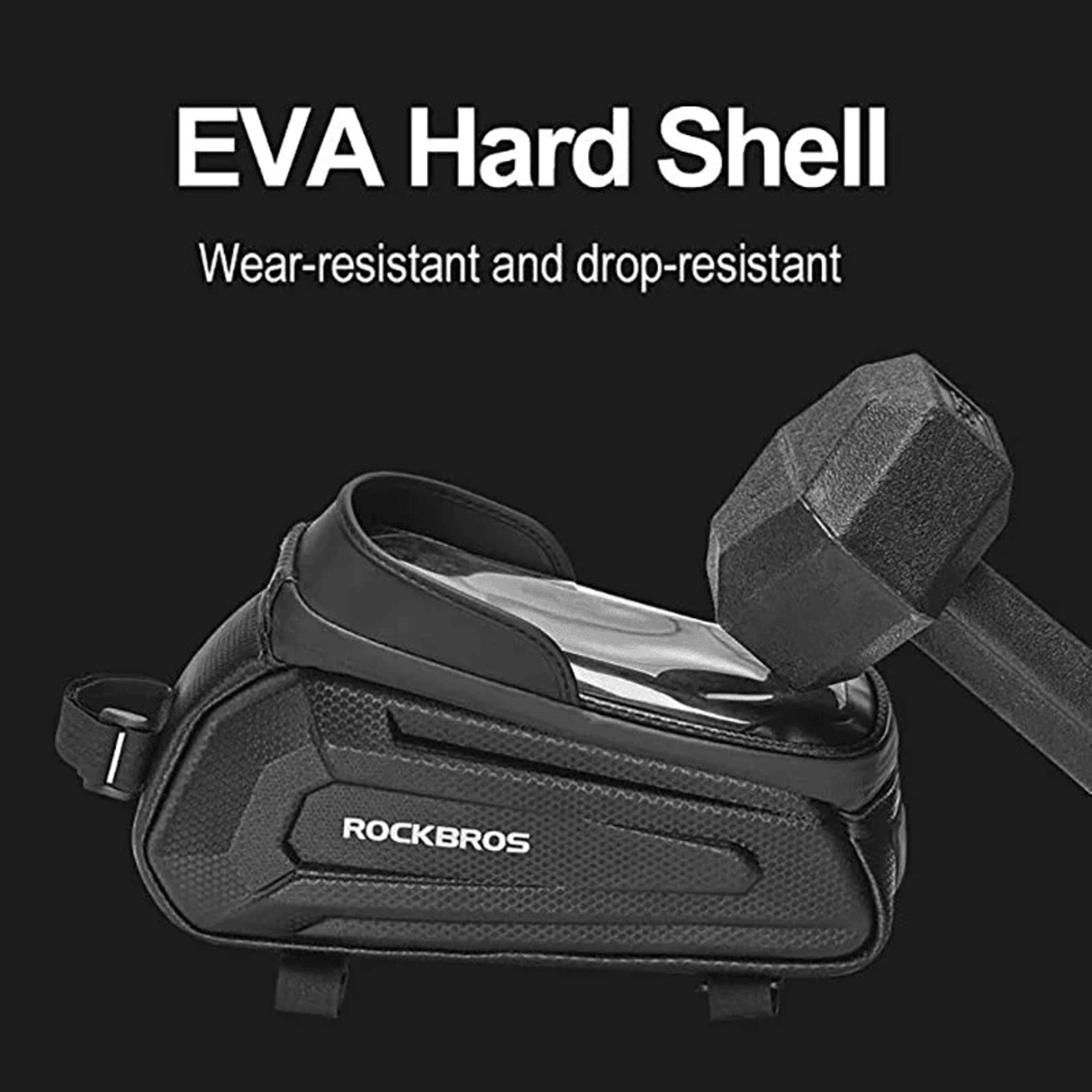 Bike Top Tube Bag With Touch Screen Phone Pocket And Rain Cover 3