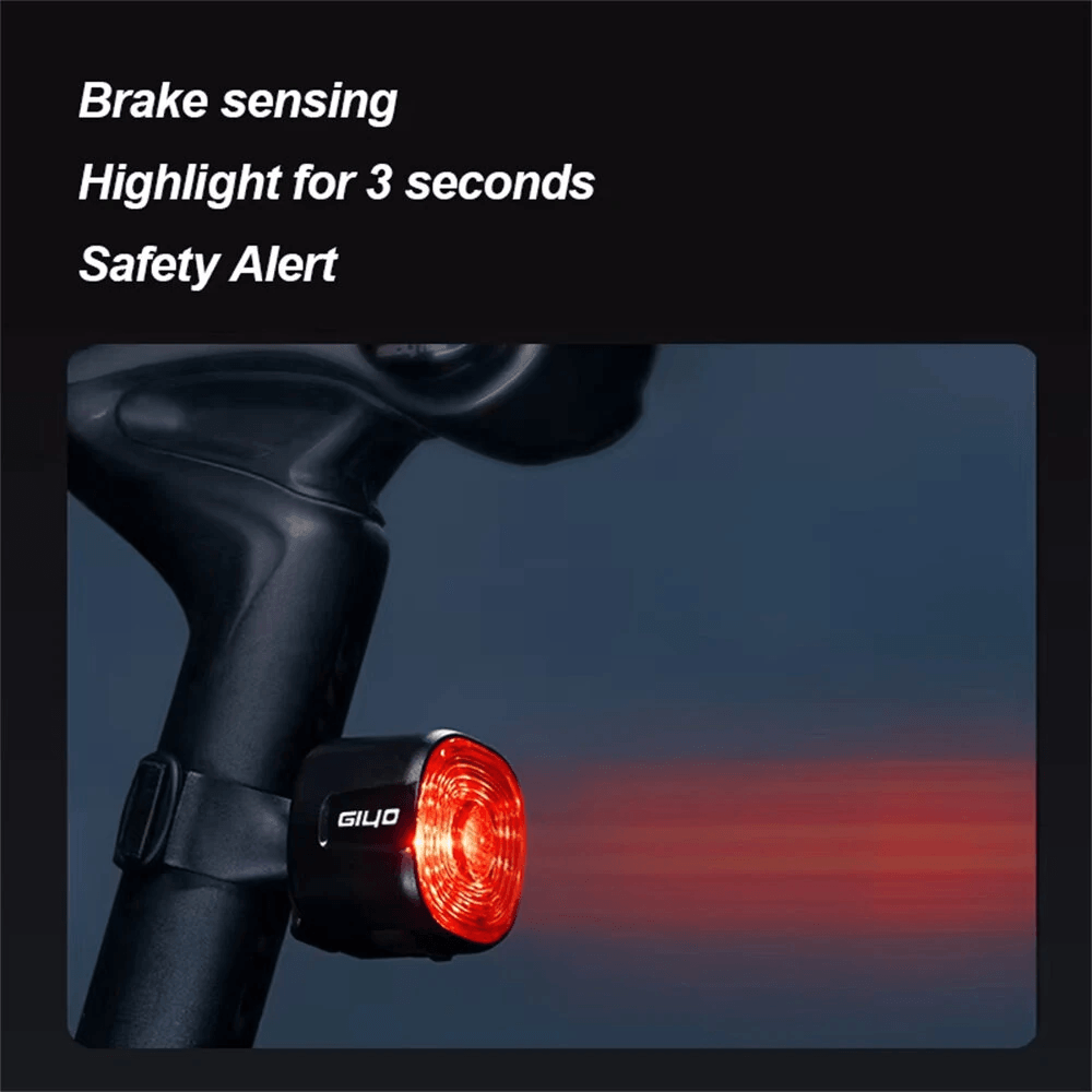 Smart RGB Bike Taillight With Brake Sensing Waterproof USB C Charging 2