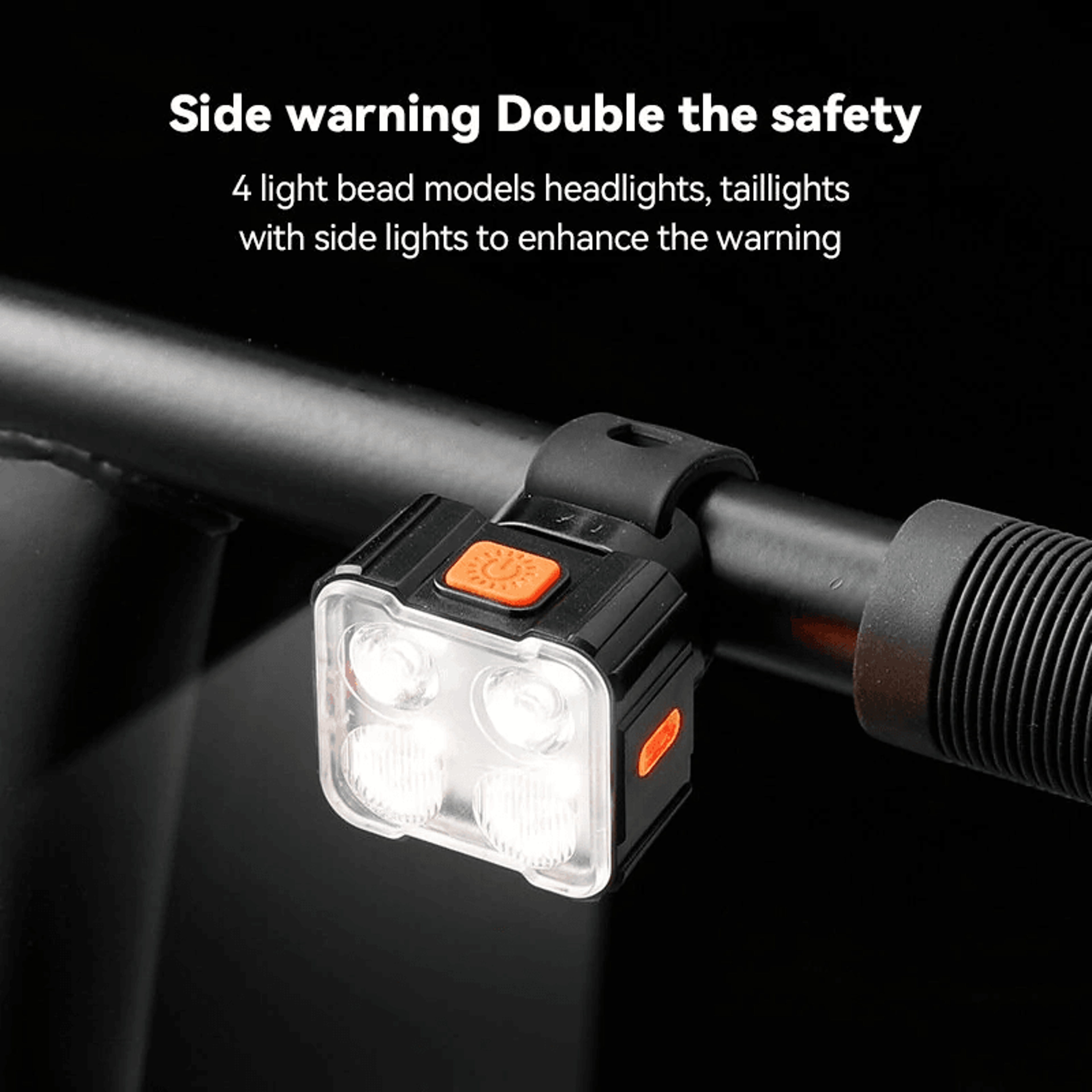 USB Rechargeable Bicycle Light With Type C Charging 5