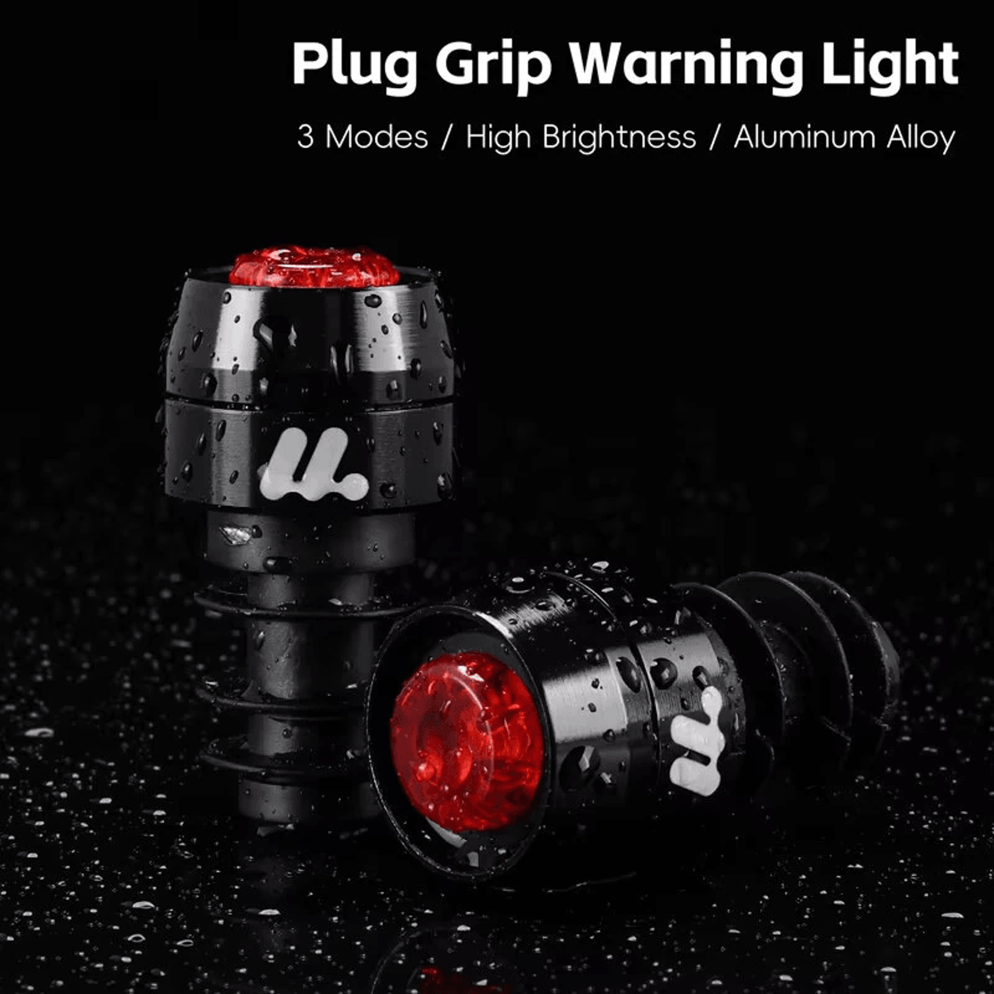 Bicycle Handlebar Plug Warning Lights With Lighting Modes 4