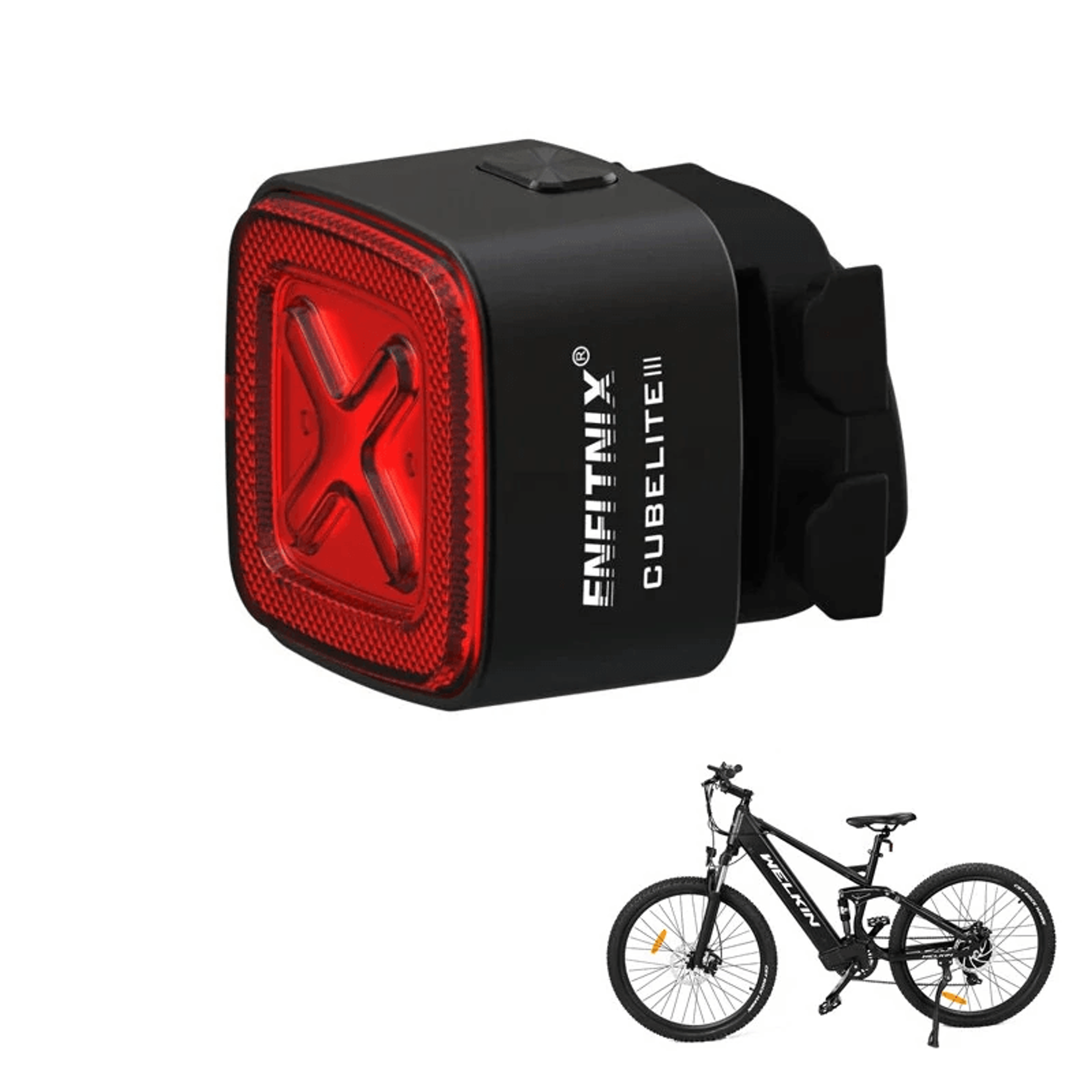 Smart Bike Taillight With Brake Sensing Light Modes USB C Rechargeable Waterproof 0