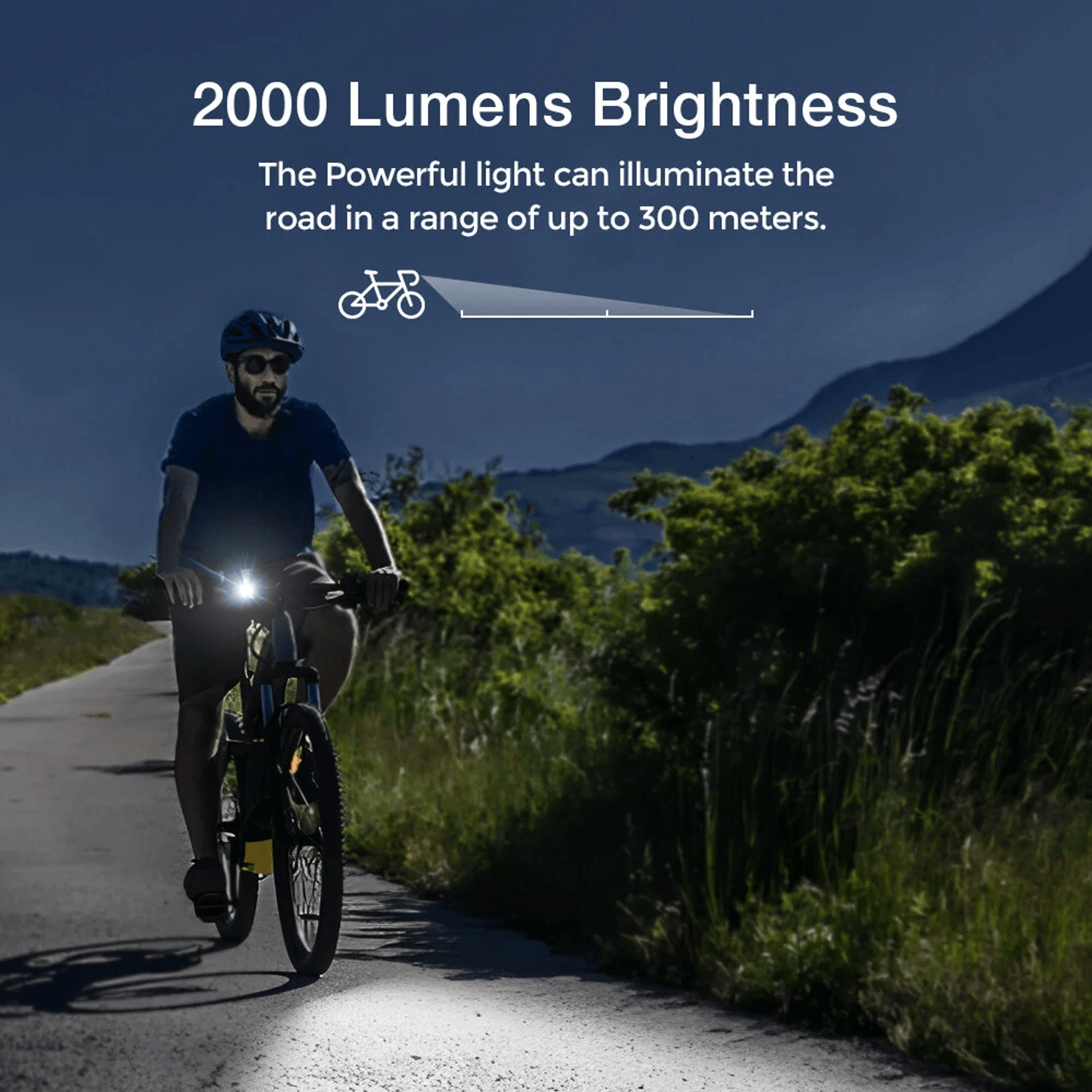 Bike Headlight With Smart Sensing Type C Charging And Waterproofing 1