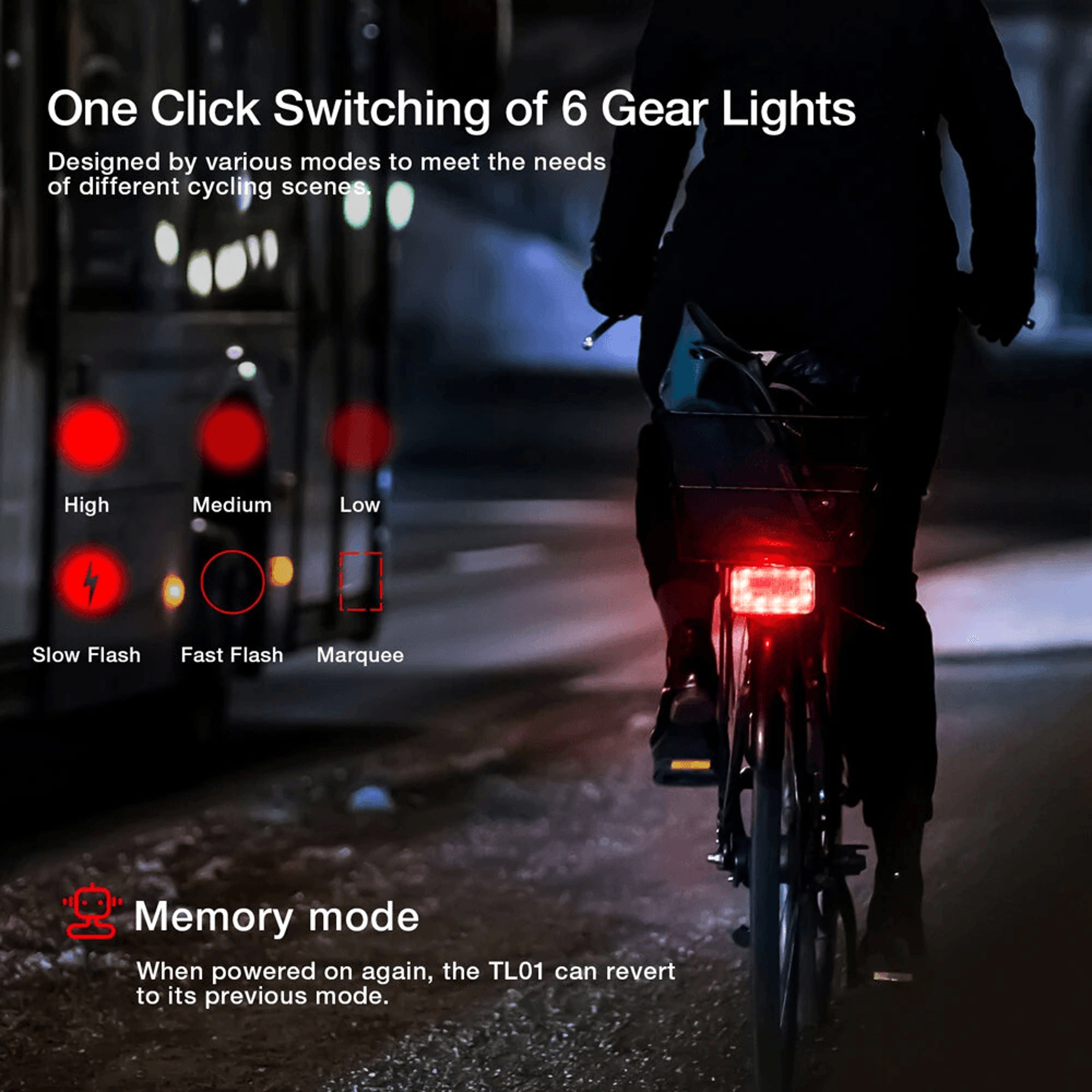 Digital Bike Headlight With Dual Distance Beam Power Bank 4