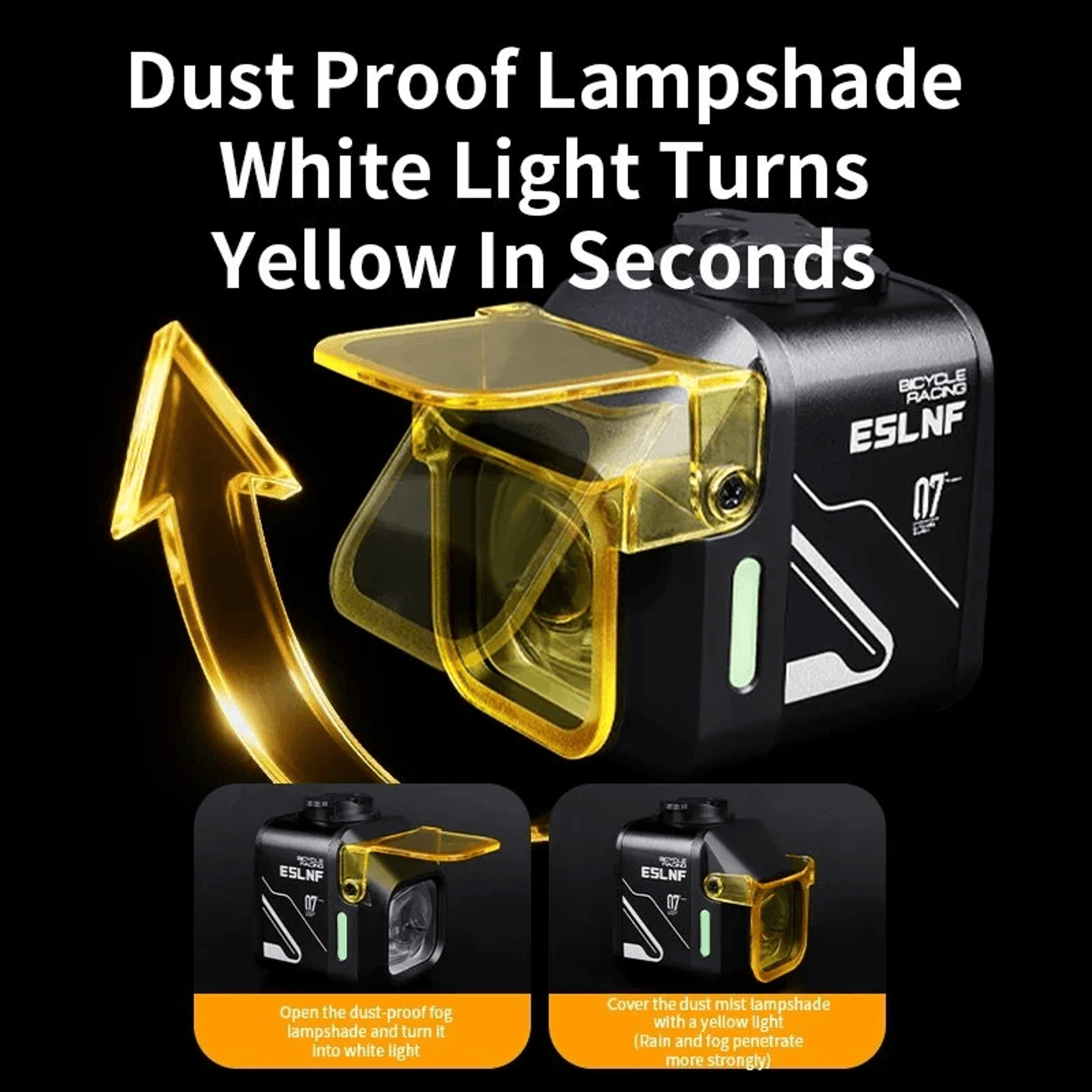 Rechargeable Bicycle Headlight With Wired Remote And High Low Beam 3
