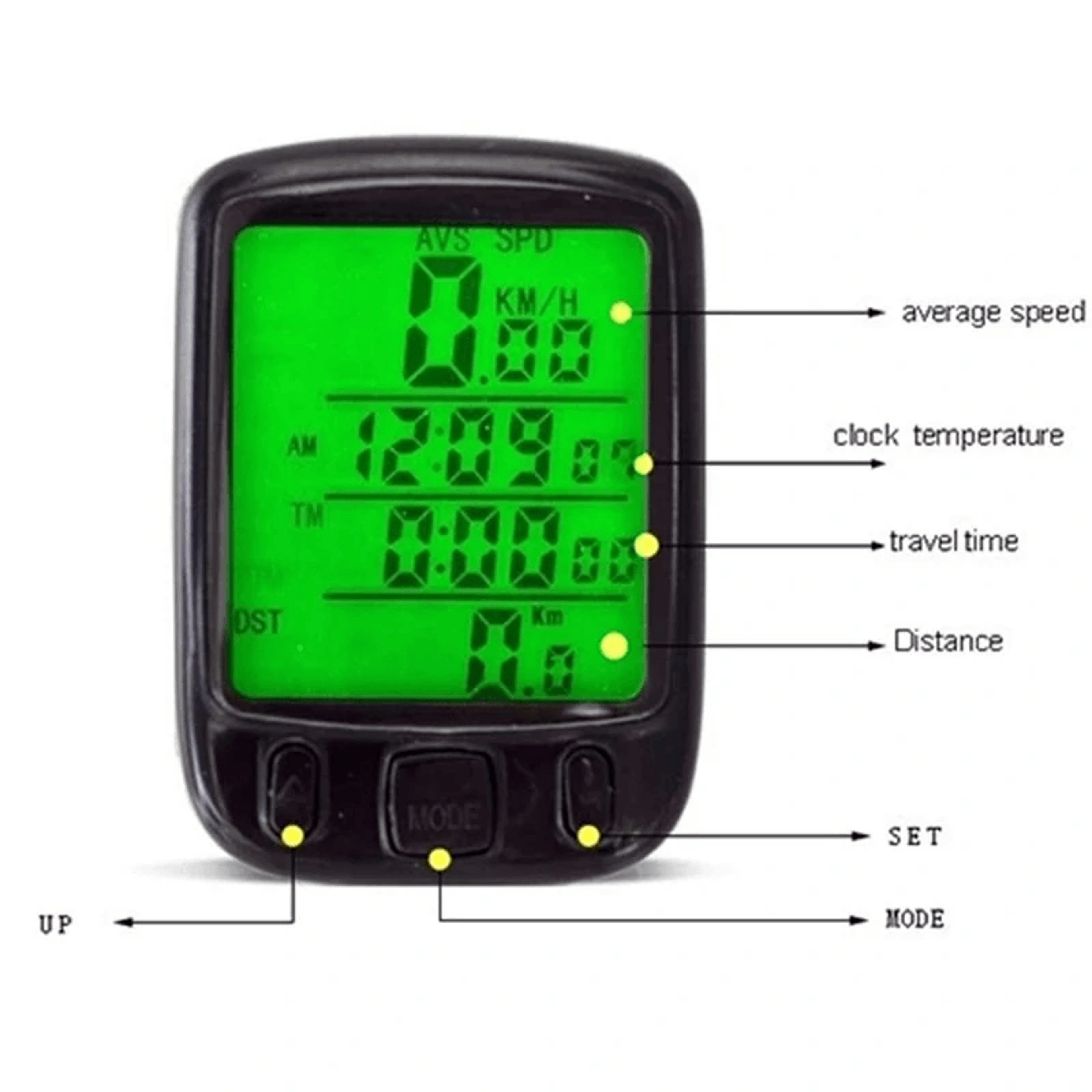 Digital Bicycle Computer With LCD Backlight ANT Support And Waterproof Design 4