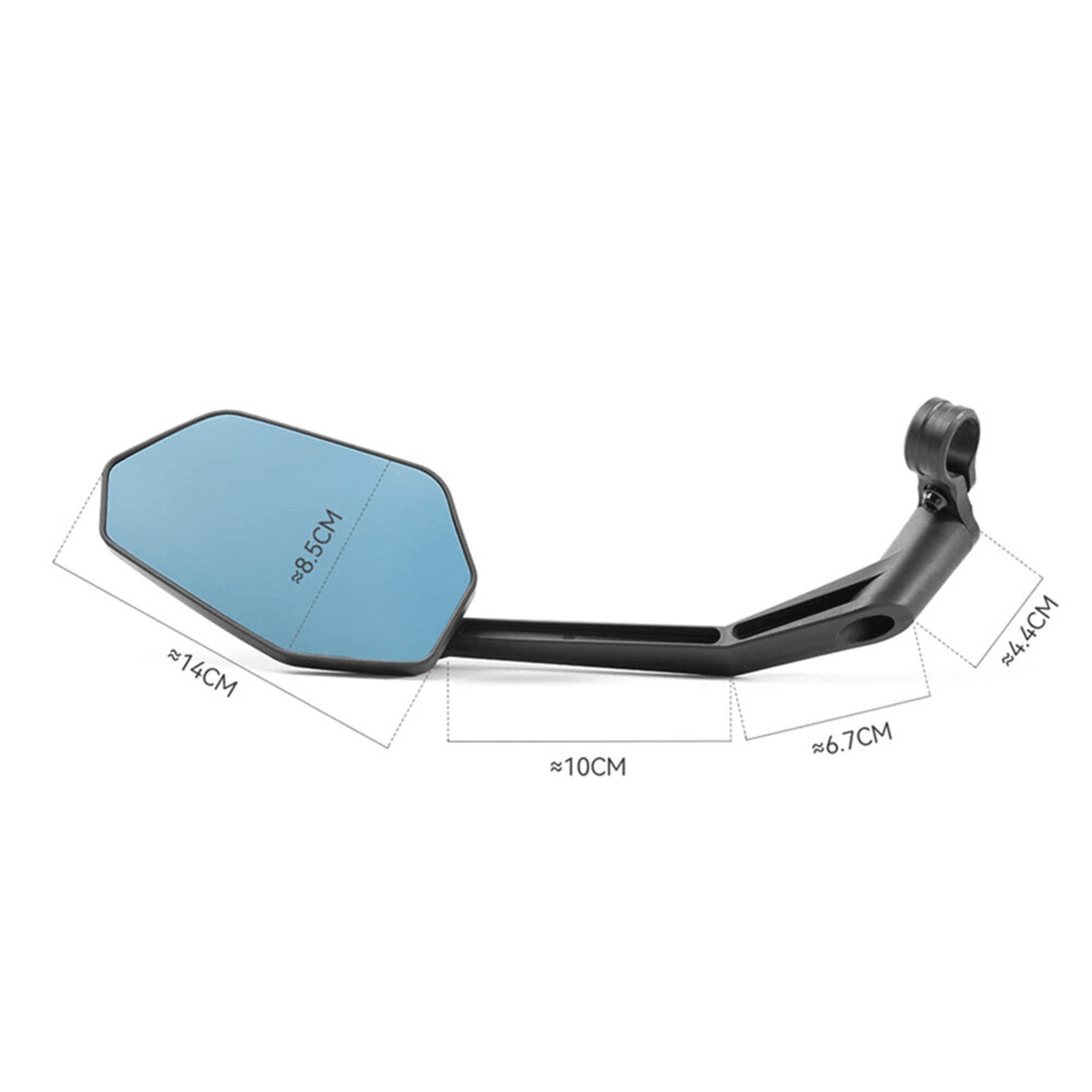 Degree Adjustable Bike Rearview Mirror With Wide View Glass Lens 9