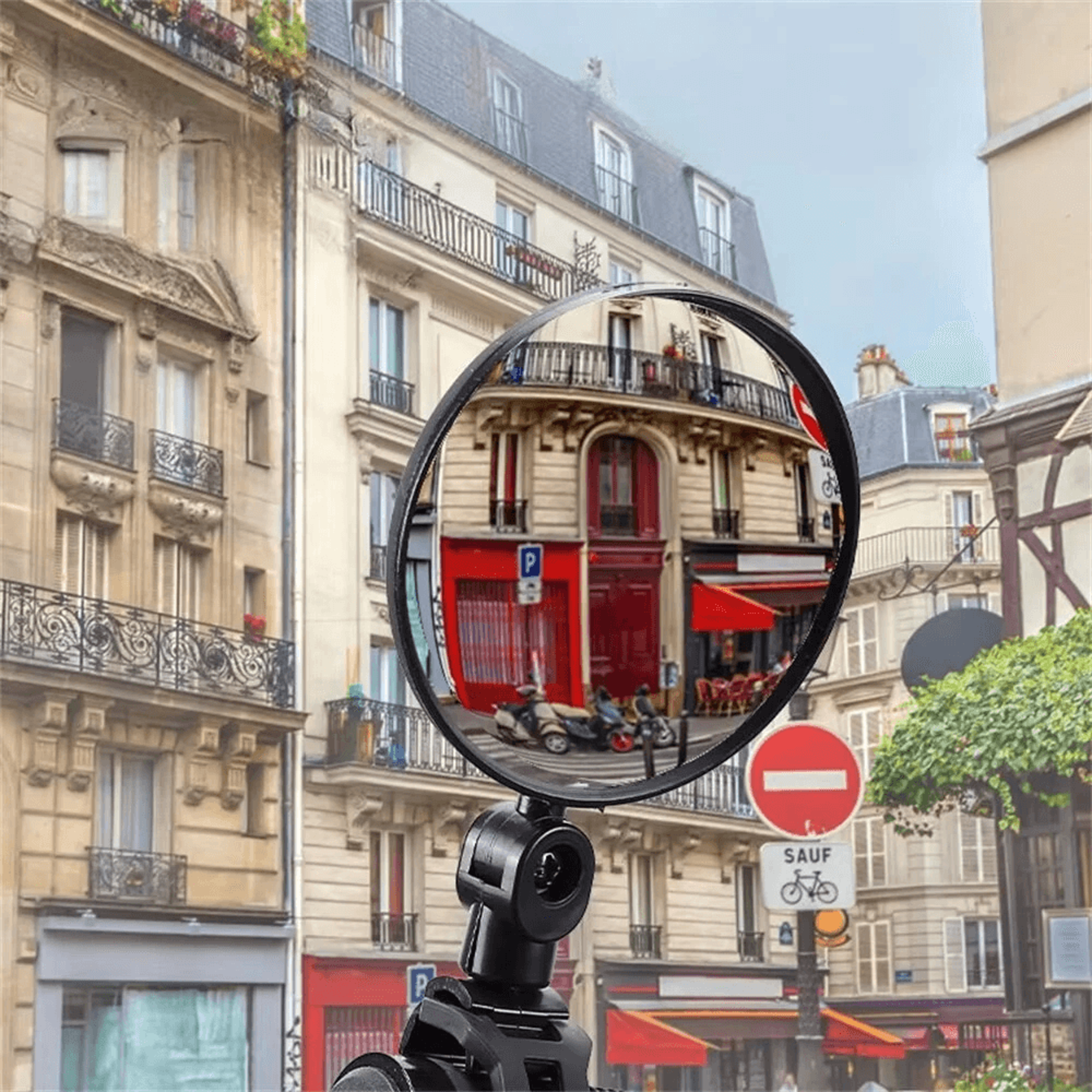 Adjustable Bicycle Rearview Mirror Set With Convex Wide Angle View 1