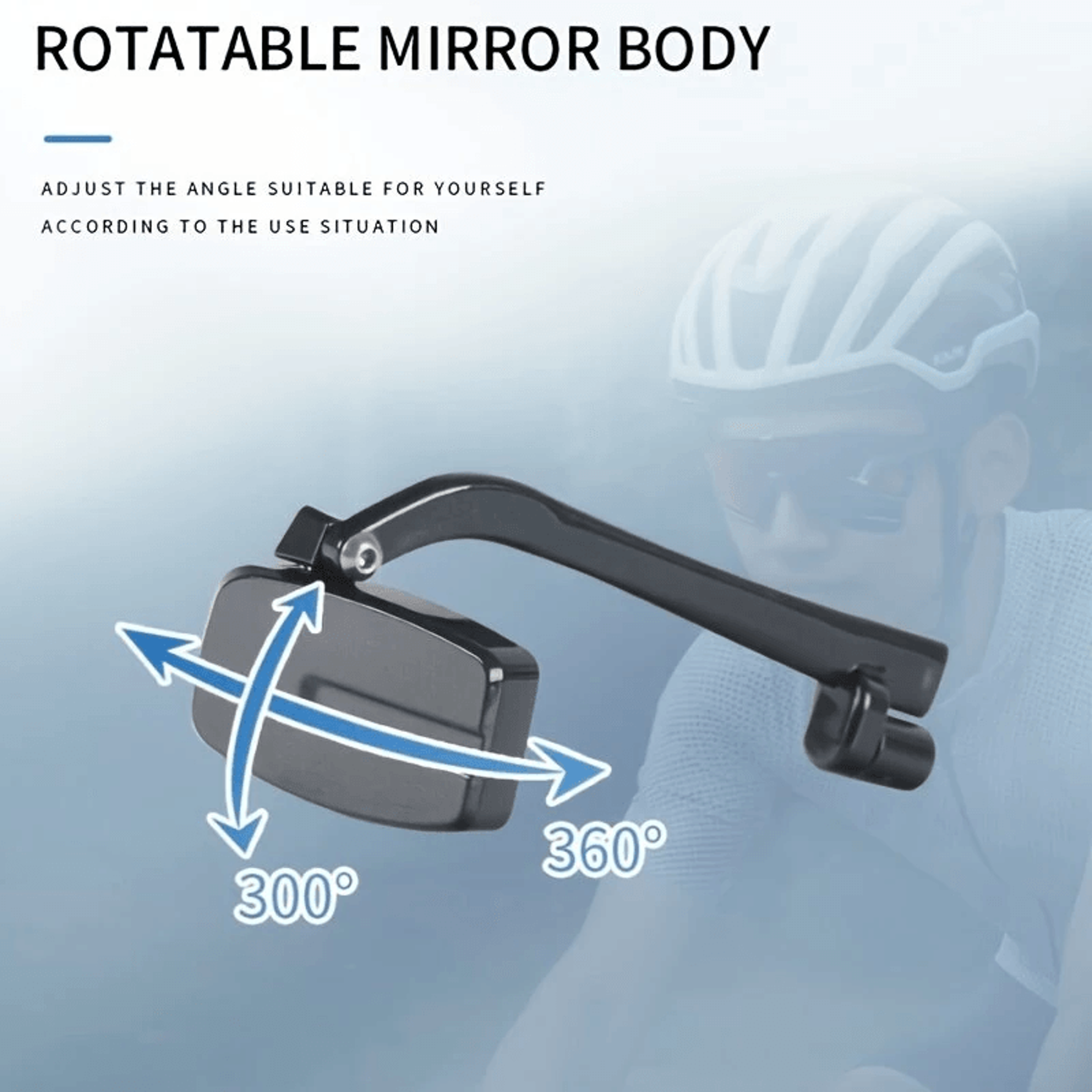 Cycling Glasses With Adjustable Rearview Mirror Wide Angle Bike Riding Goggles 3